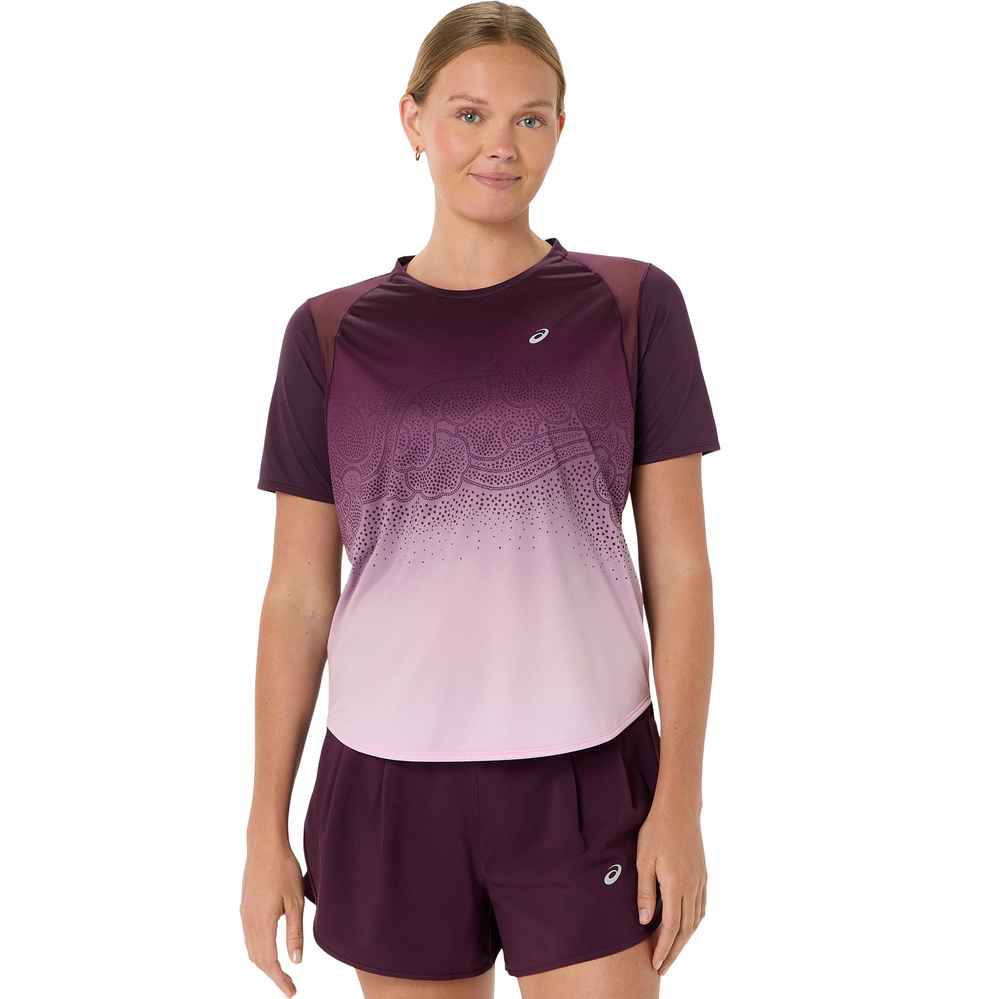 ASICS Road Ibuki  Koszulka do biegania Kobiety - czerwone wino, liliowy