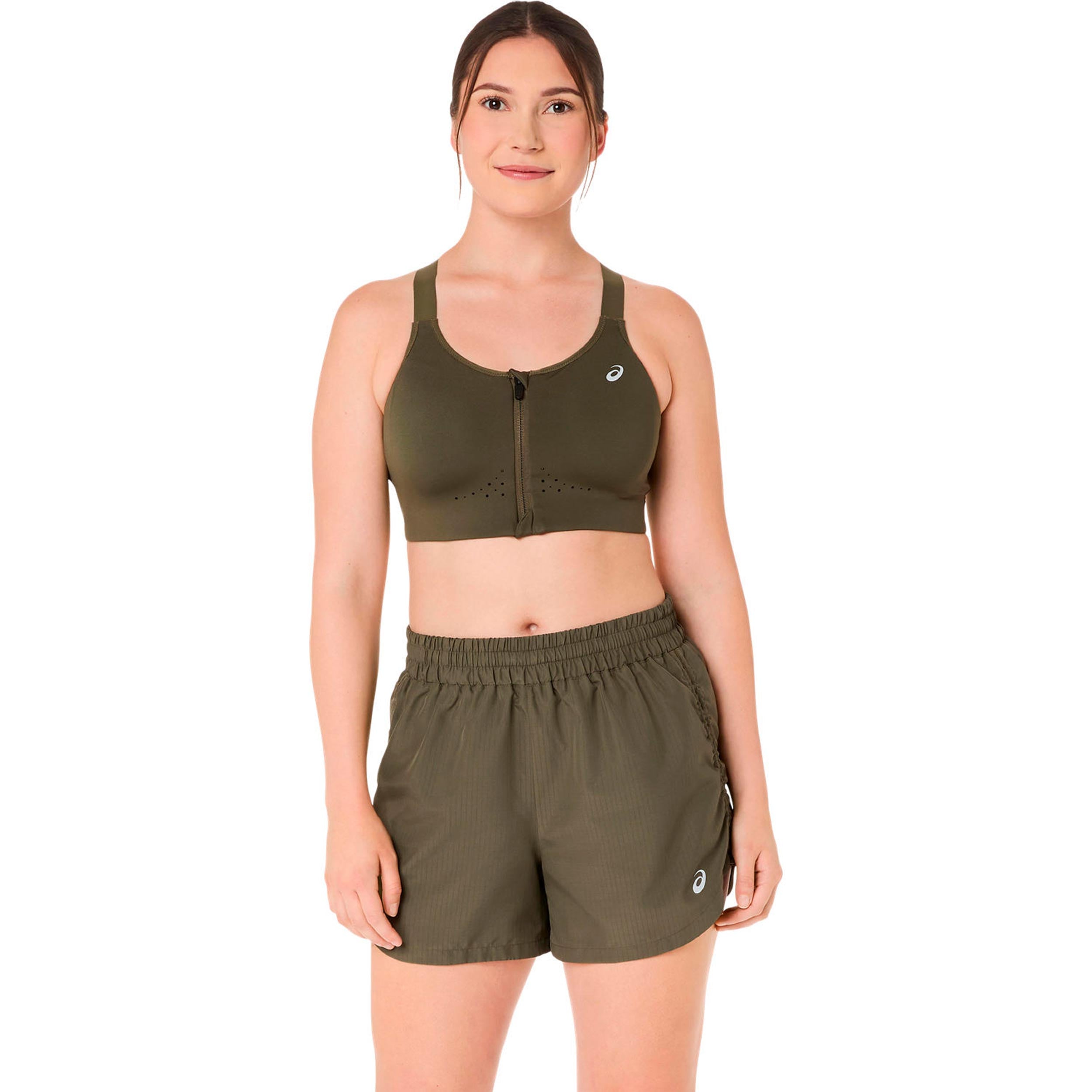 ASICS Road Combination Zip  Stanik sportowy Kobiety - zieleń