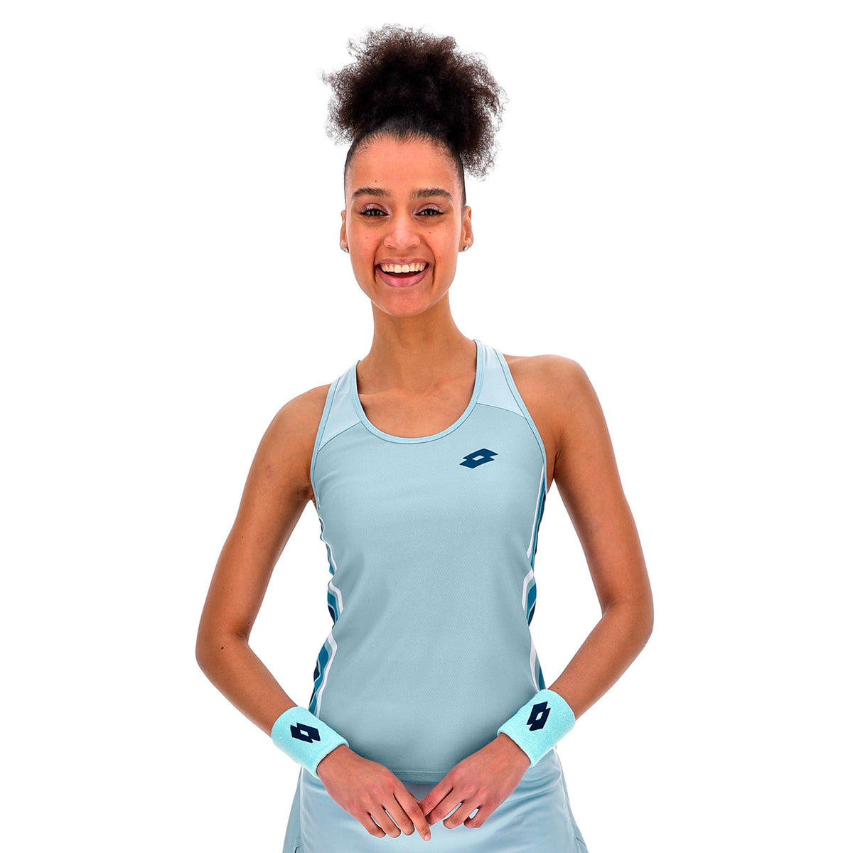 Lotto Tech VI Tank top Kobiety - jasnoniebieski, biały