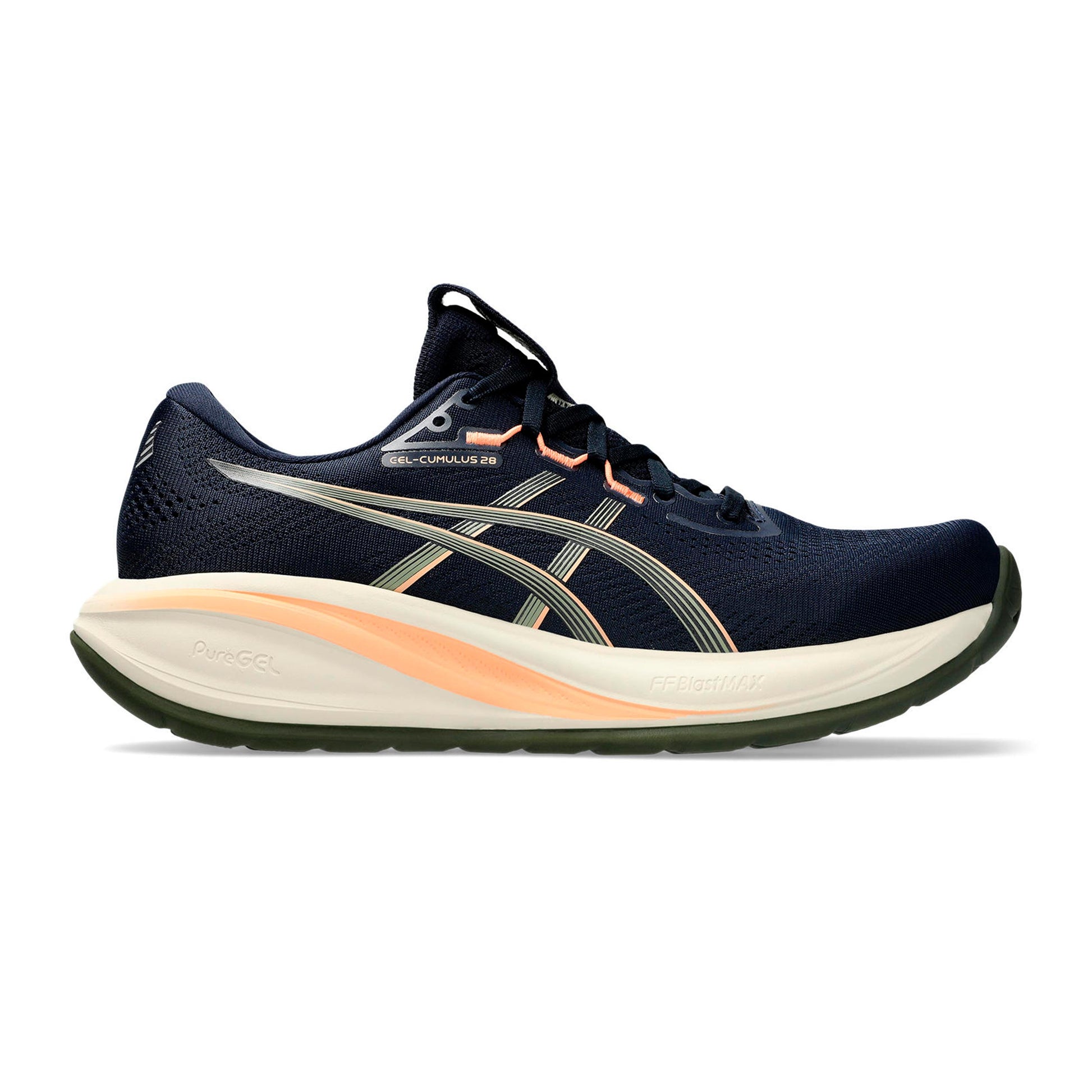 ASICS GEL-CUMULUS 28 But neutralny Mężczyźni - ciemnoniebieski, pomarańczowy
