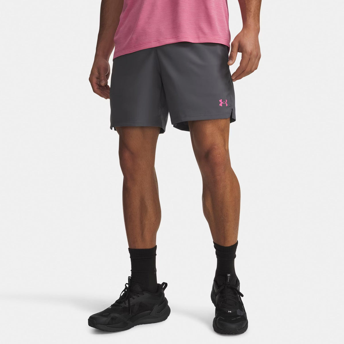 Under Armour Vanish Woven 2.0 6in Szorty Mężczyźni - szary, różowy