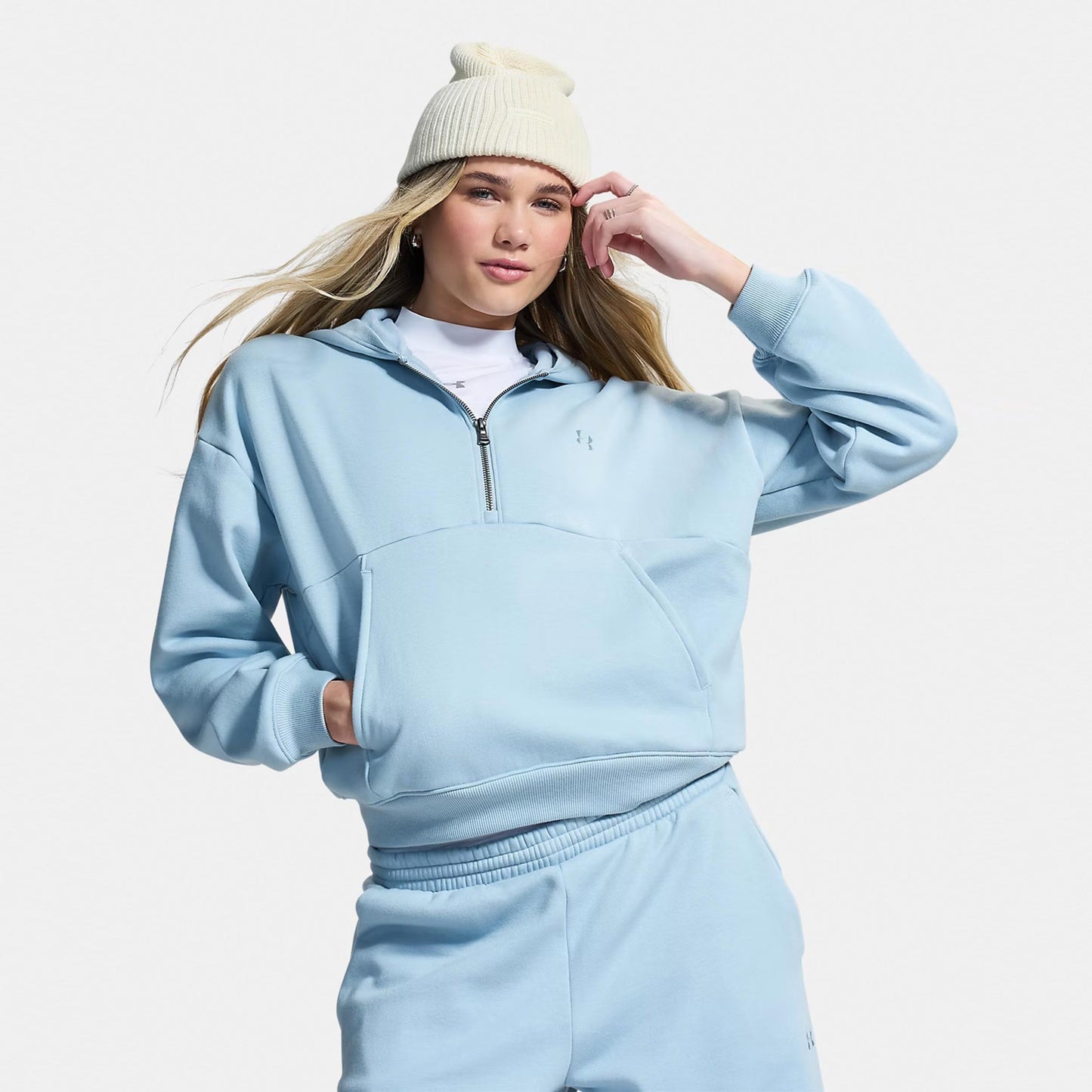 Under Armour Icon Fleece Halfzip Bluza Kobiety - niebieski, niebiesko-szary