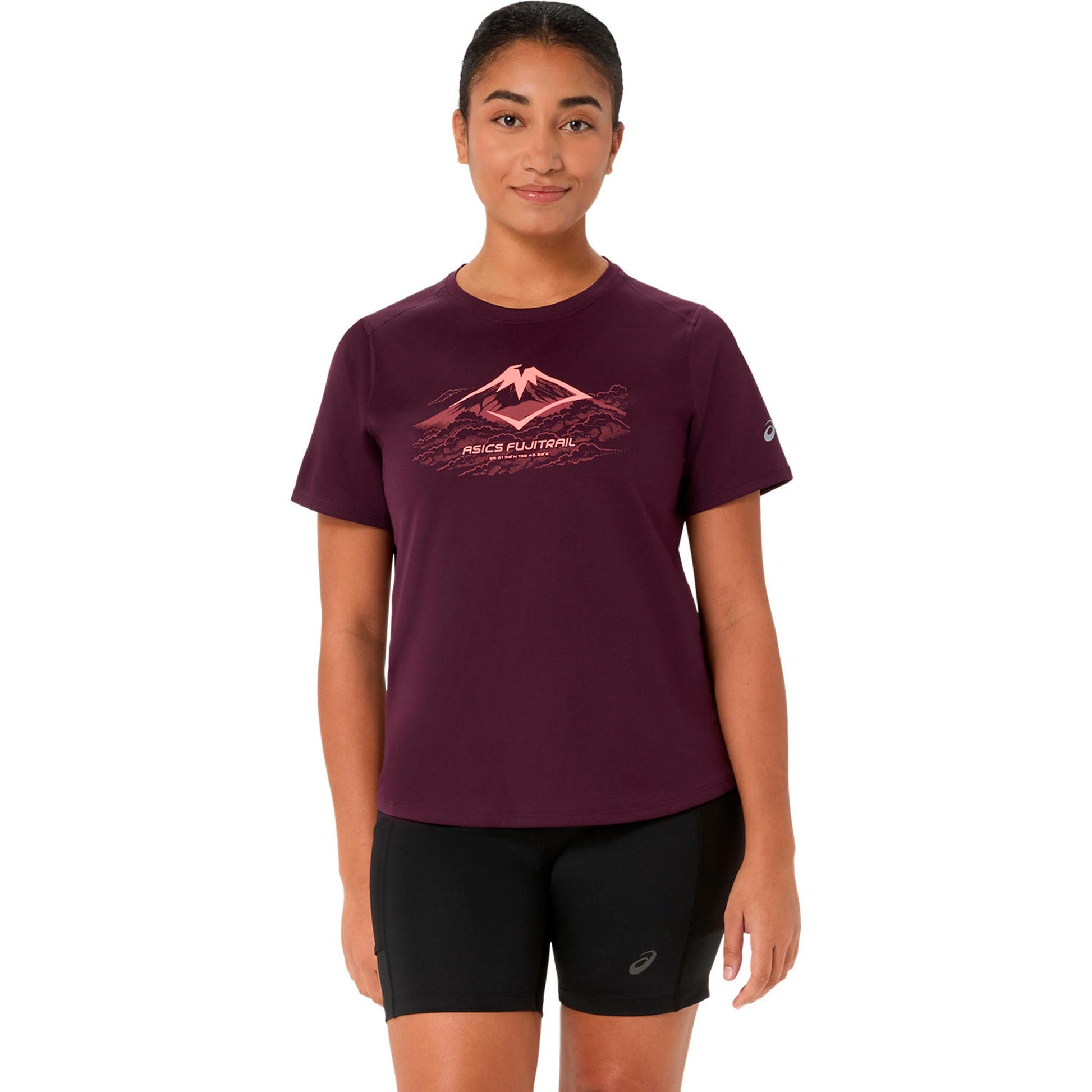 ASICS Fujitrail Logo  Koszulka do biegania Kobiety - czerwone wino