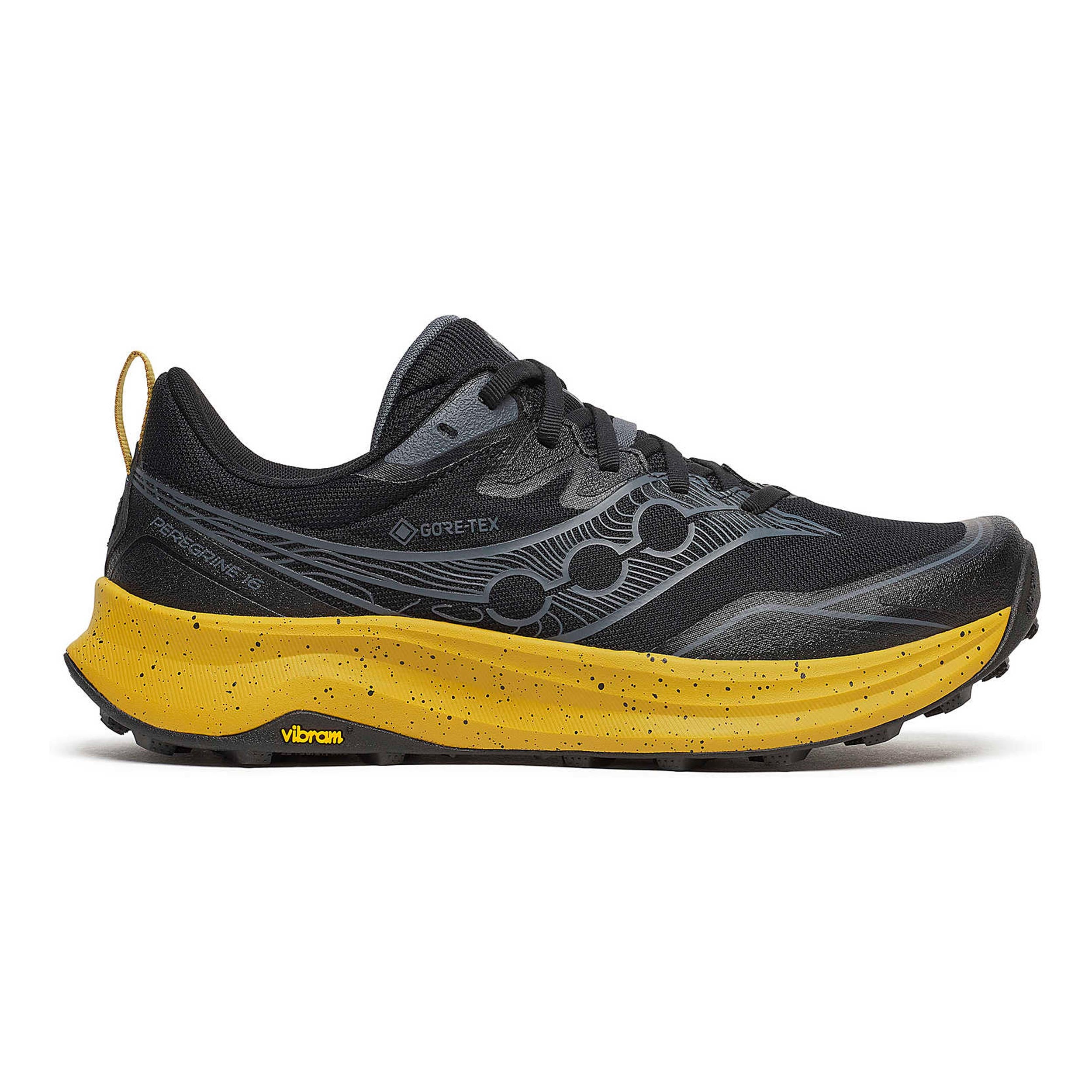 Saucony Peregrine 16 GTX But trailowy Mężczyźni - czarny, żółty