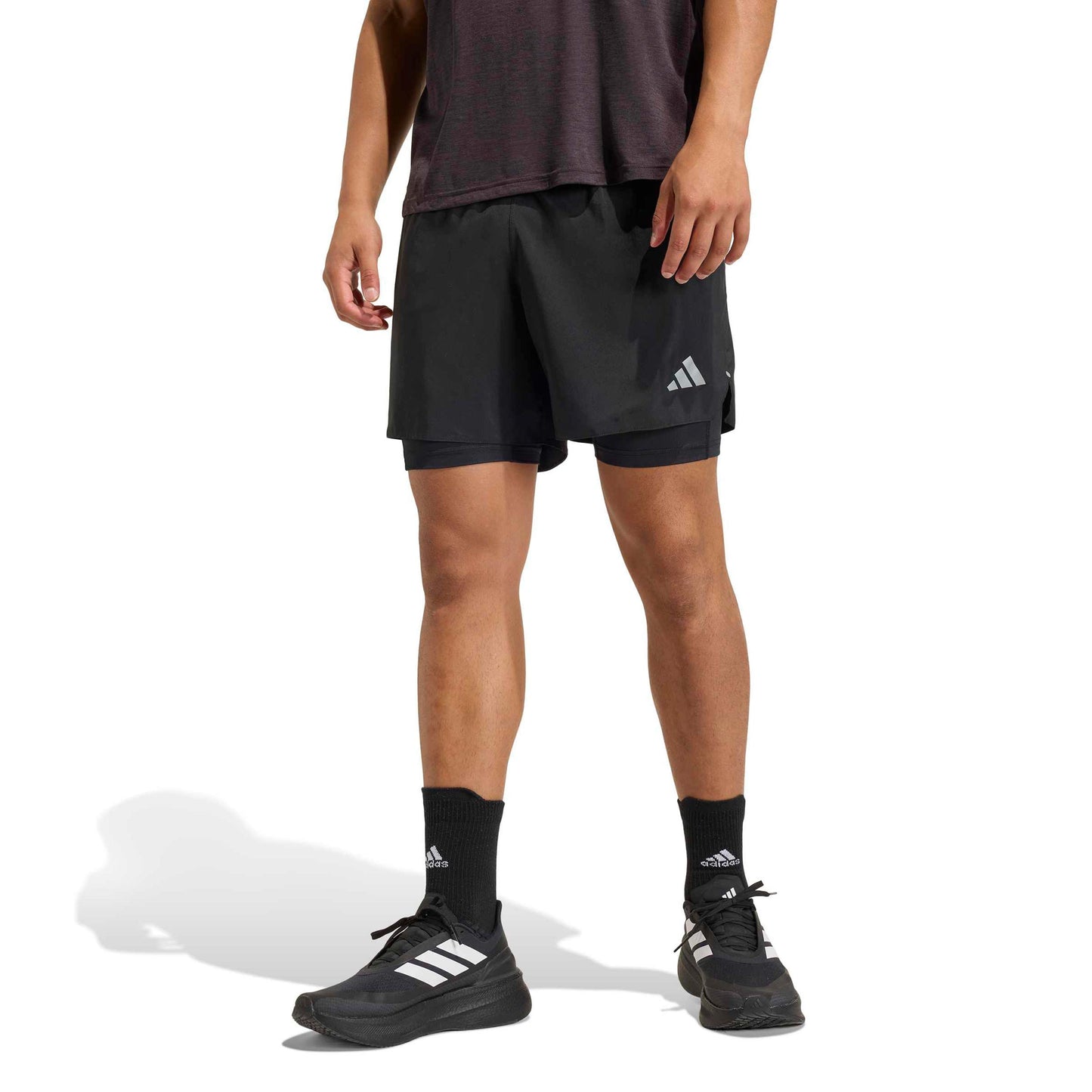 adidas Run Essential 2in1  Spodenki do biegania Mężczyźni-czarny