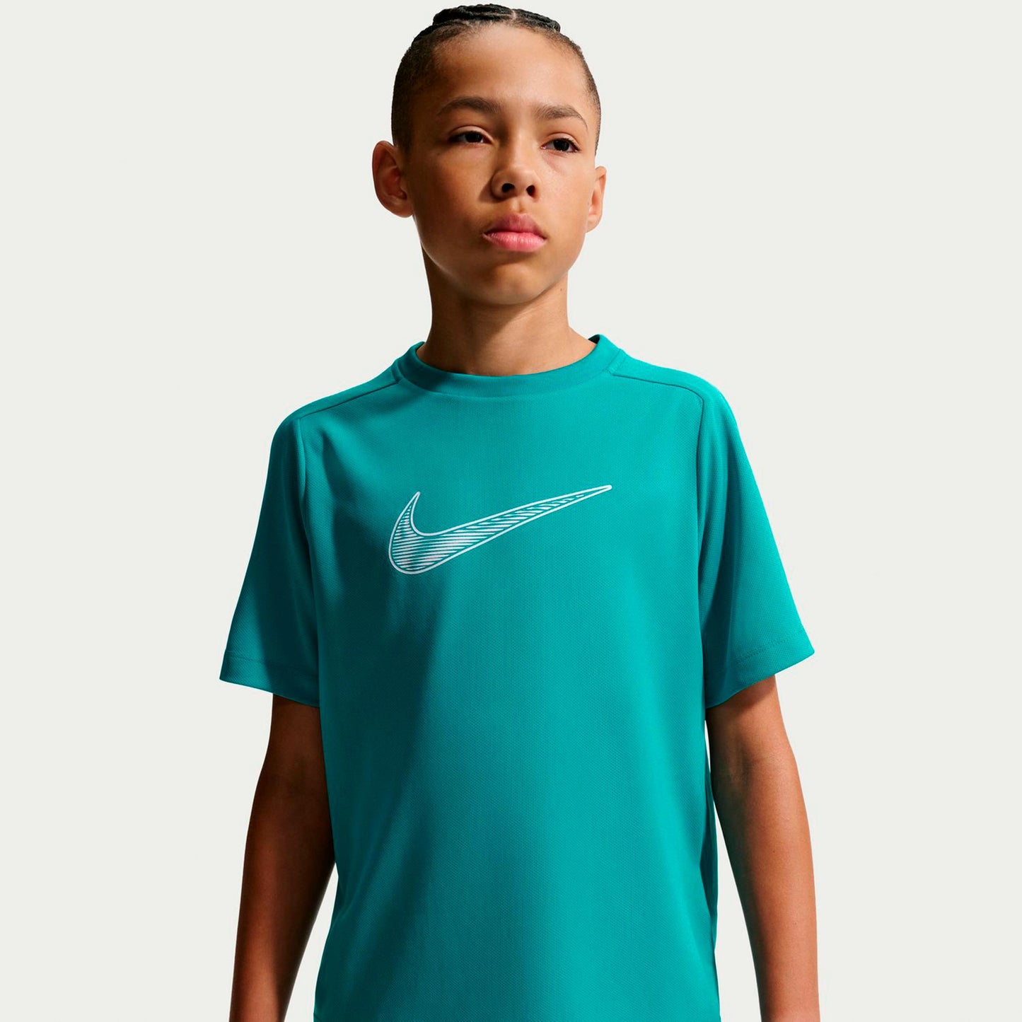 Nike Dri-Fit Multi  Koszulka Dzieci - petrolowy, biały