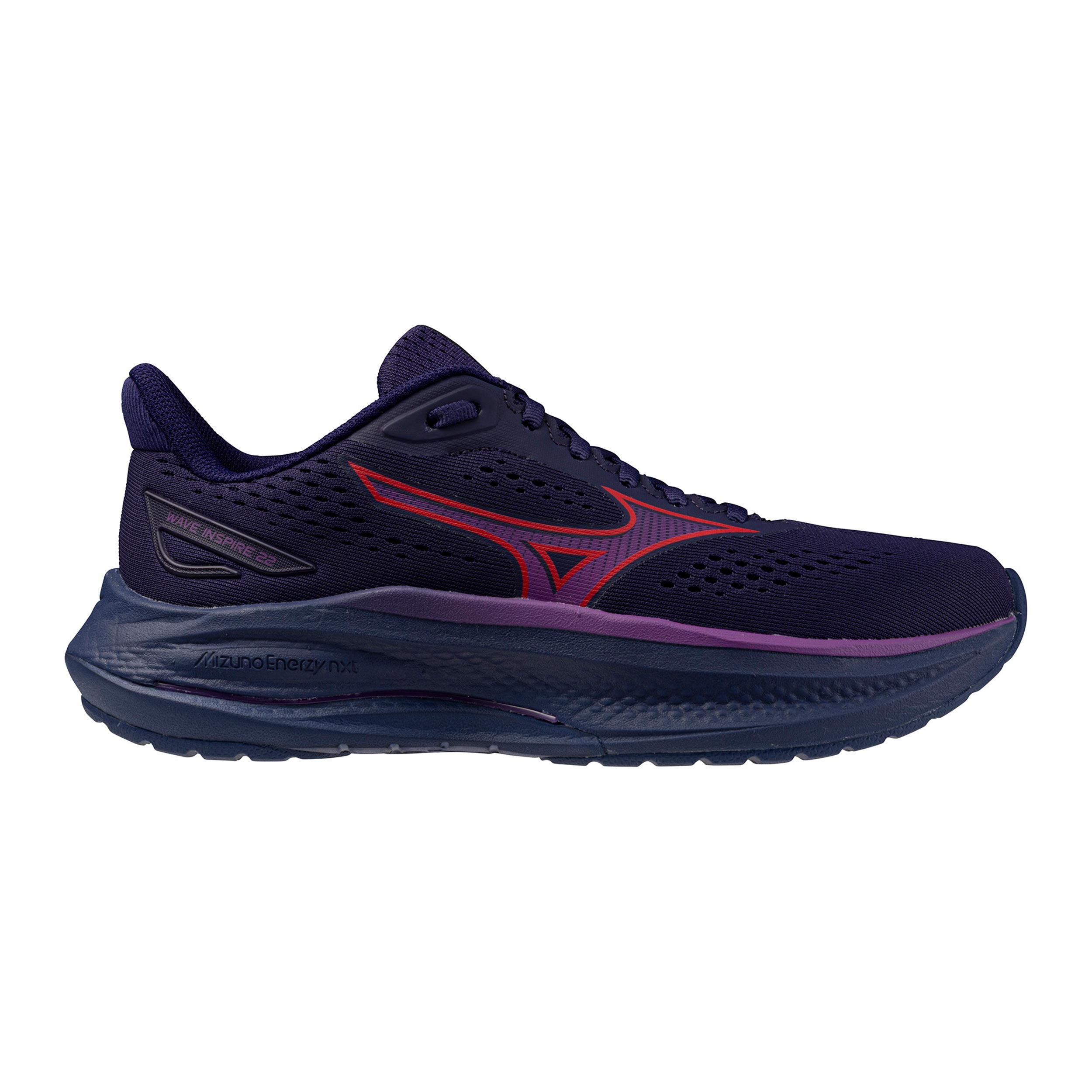 Mizuno Wave Inspire 22  But stabilizujący Kobiety - ciemnoniebieski, liliowy