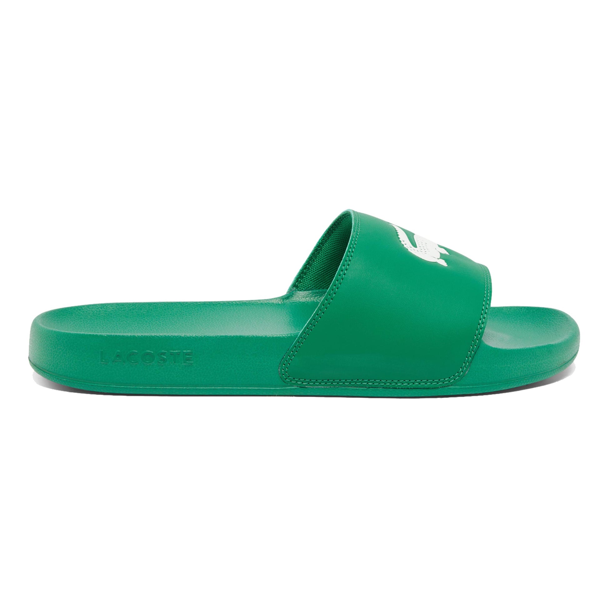 Lacoste Serve Slide Klapki kąpielowe - zieleń, biały