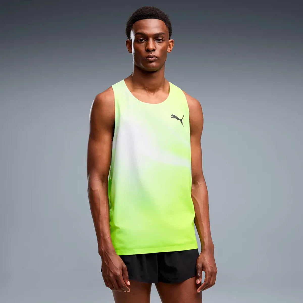 Puma Lightspeed Ultraweave Graphic  Koszulka do biegania Mężczyźni - limonka