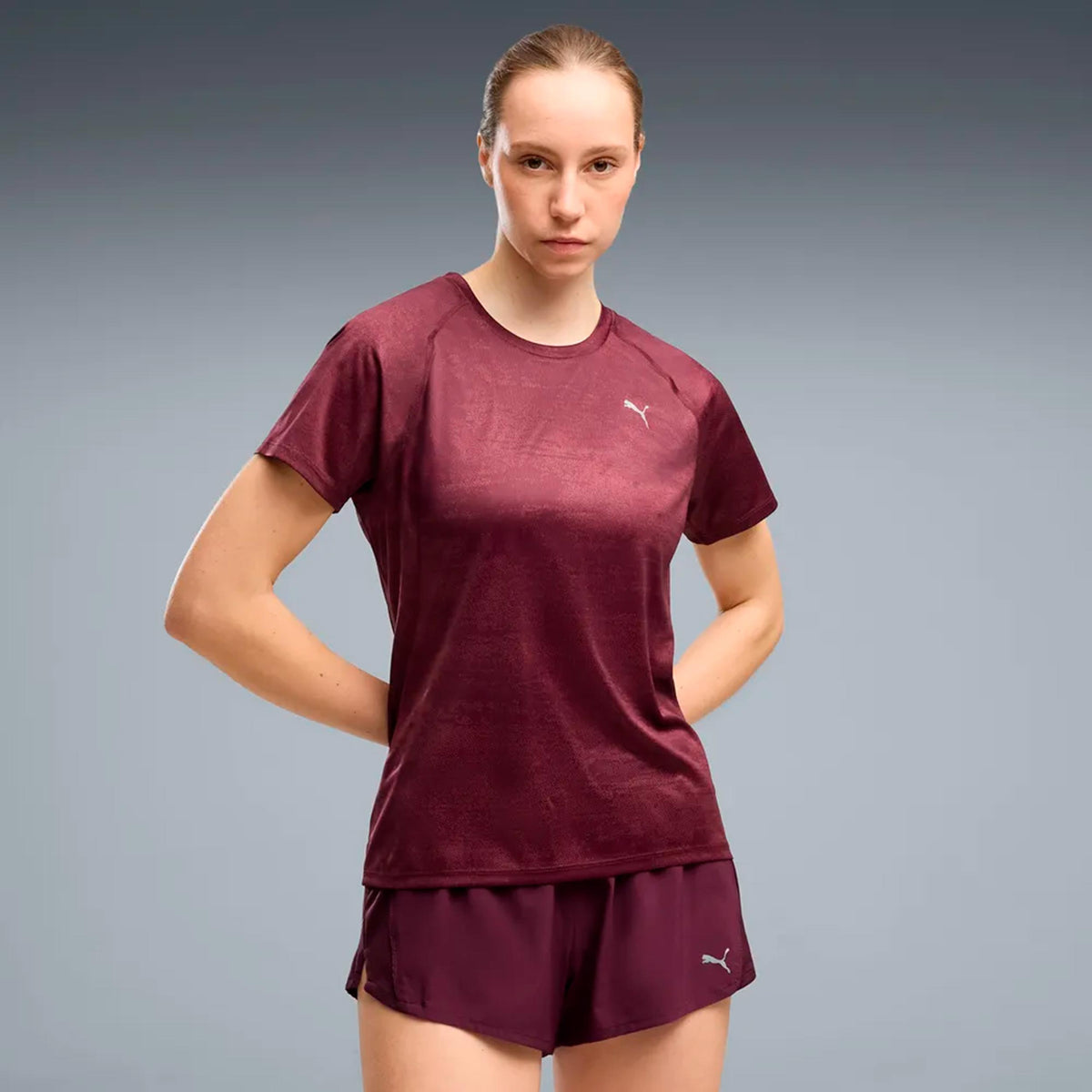 Puma Velocity AOP  Koszulka do biegania Kobiety - ciemnoczerwony