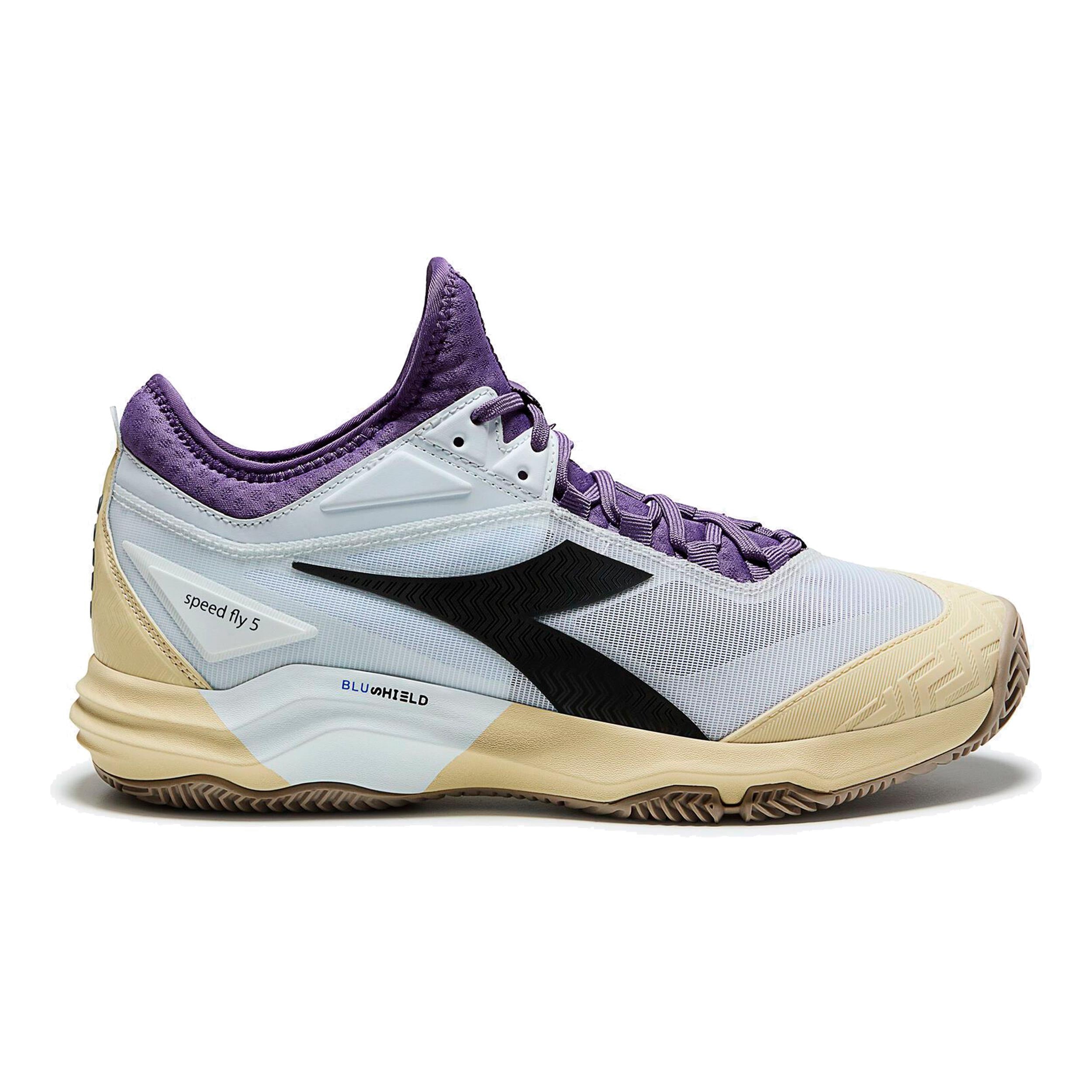 Diadora Speed Blushield Fly 5 buty do tenisa ziemnego Mężczyźni - beż, jasnoniebieski
