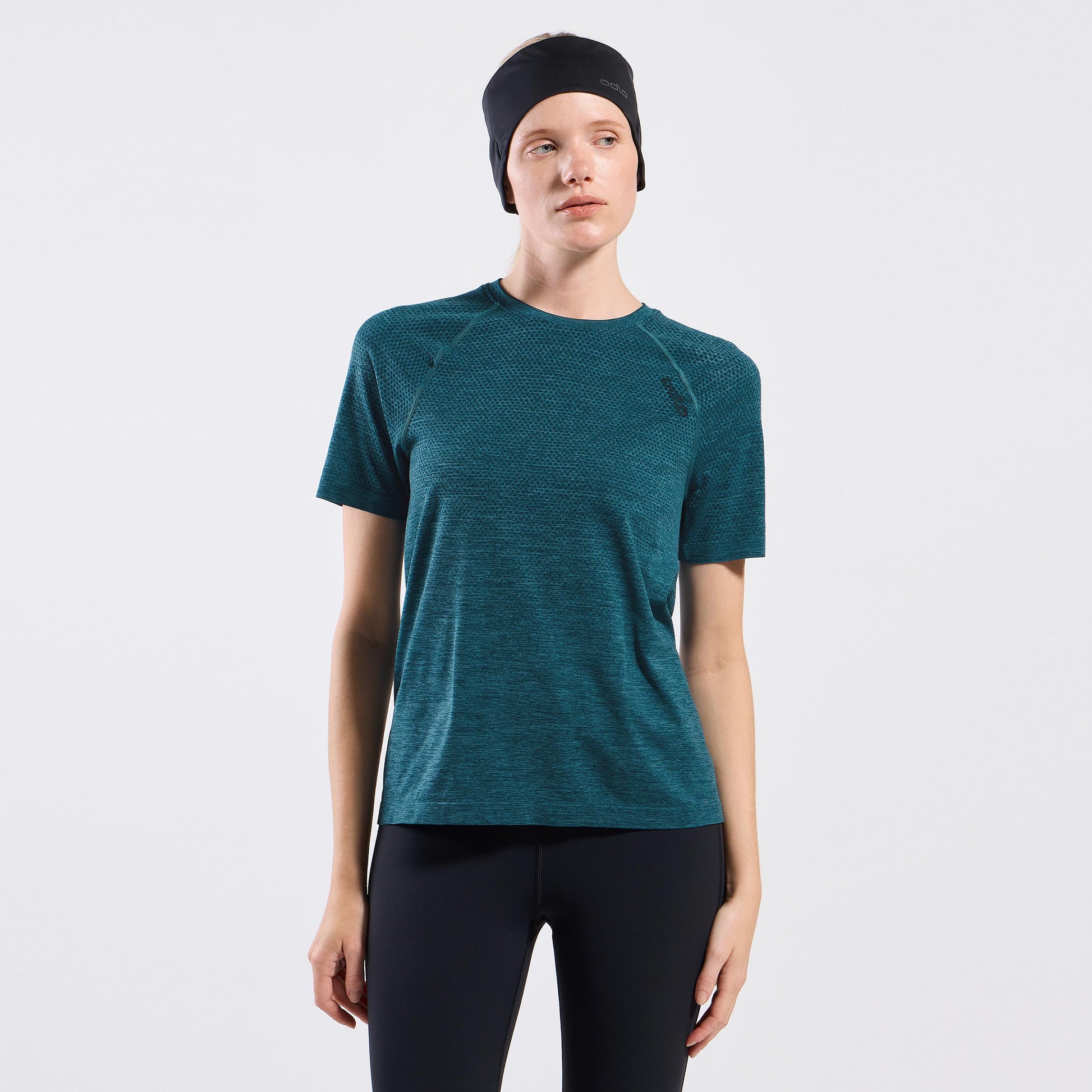 Odlo Essential Seamless  Koszulka do biegania Kobiety - petrolowy
