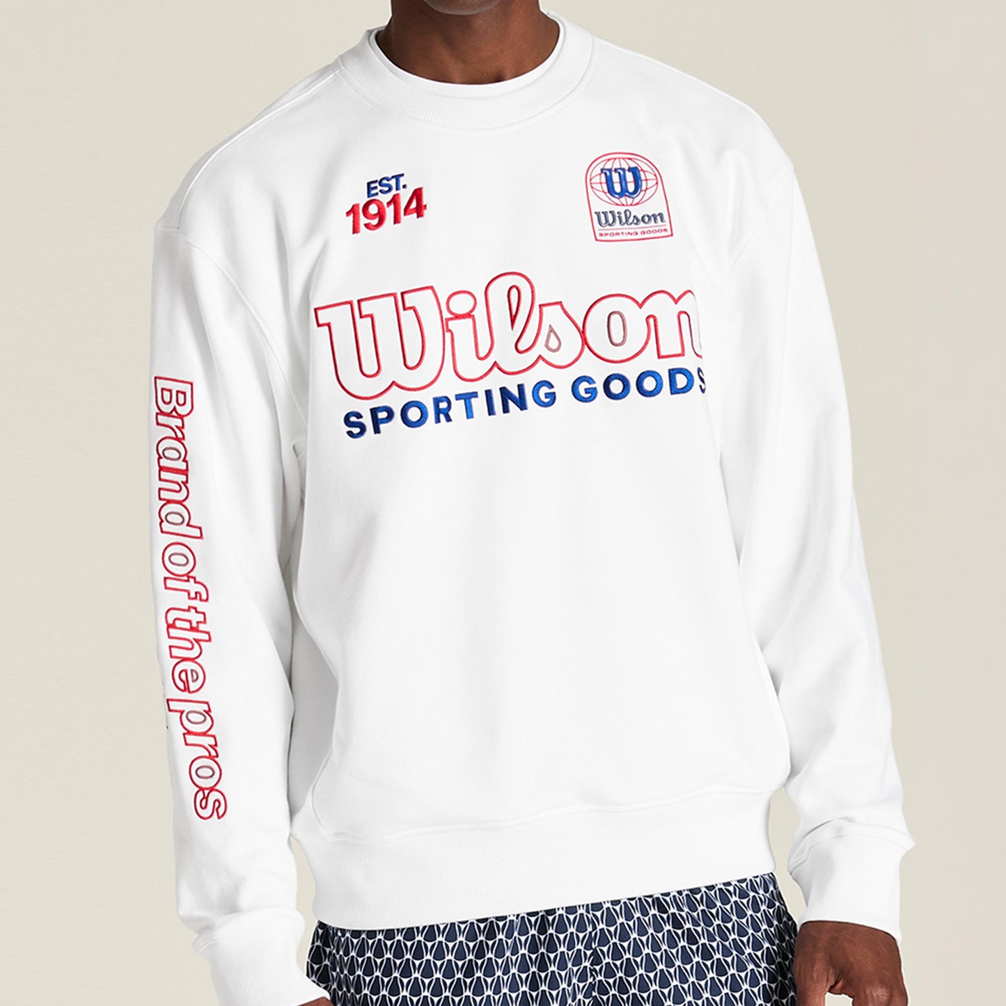 Wilson Playstate French Terry Bluza Mężczyźni - biały, czerwony