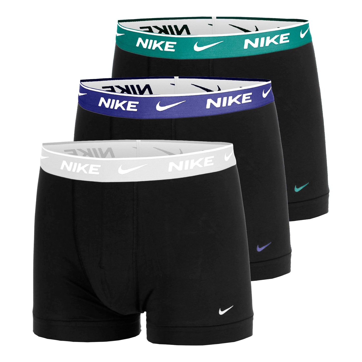 Nike Essential Cotton Stretch Trunk Bokserki sportowe Opakowanie 3 szt. Mężczyźni - czarny, niebieski