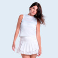 Weave Stripe Muscle Tank top Kobiety - biały, róż