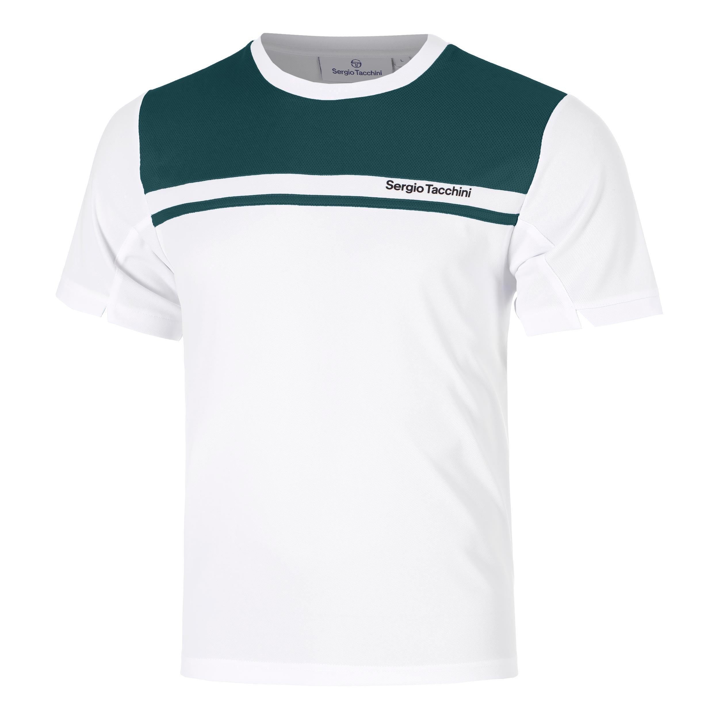 Sergio Tacchini Riflesso PL Koszulka Mężczyźni - biały, petrol