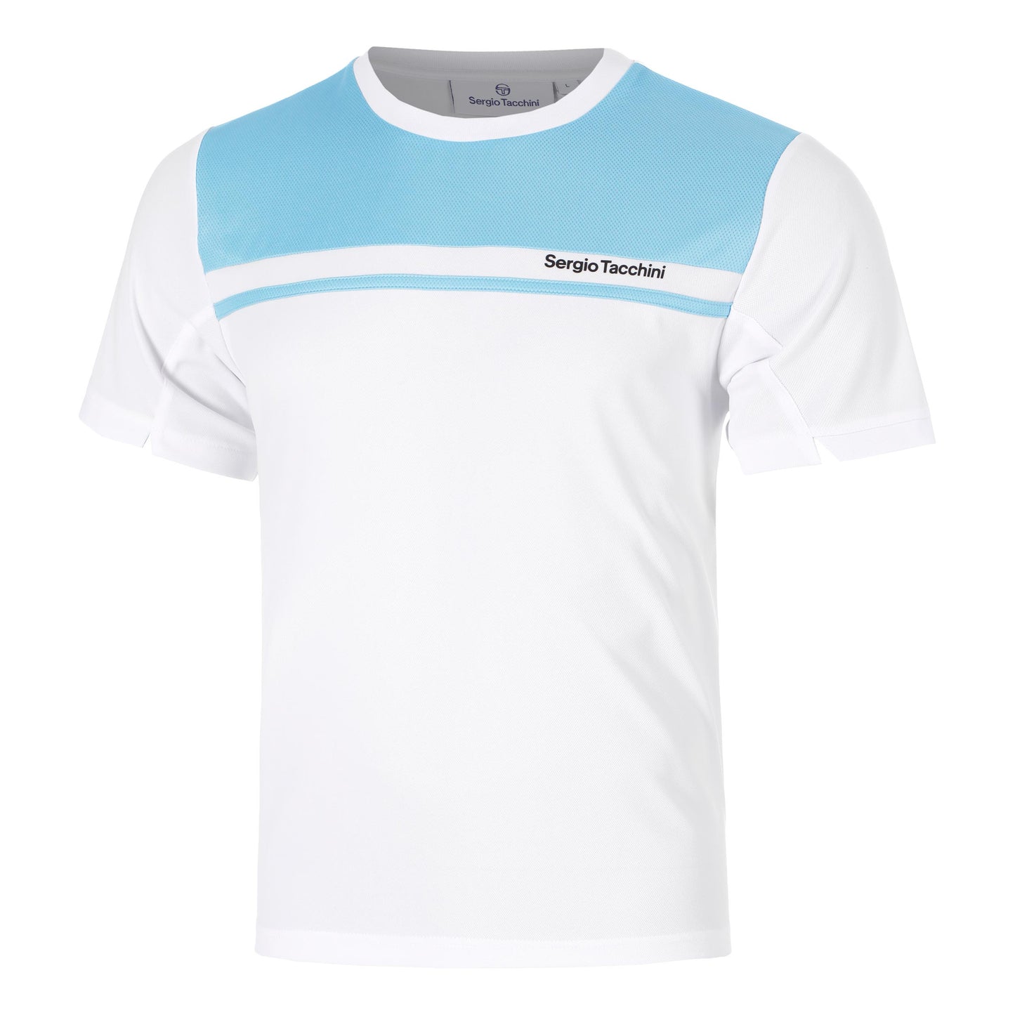 Sergio Tacchini Riflesso PL Koszulka Mężczyźni - biały, jasnoniebieski