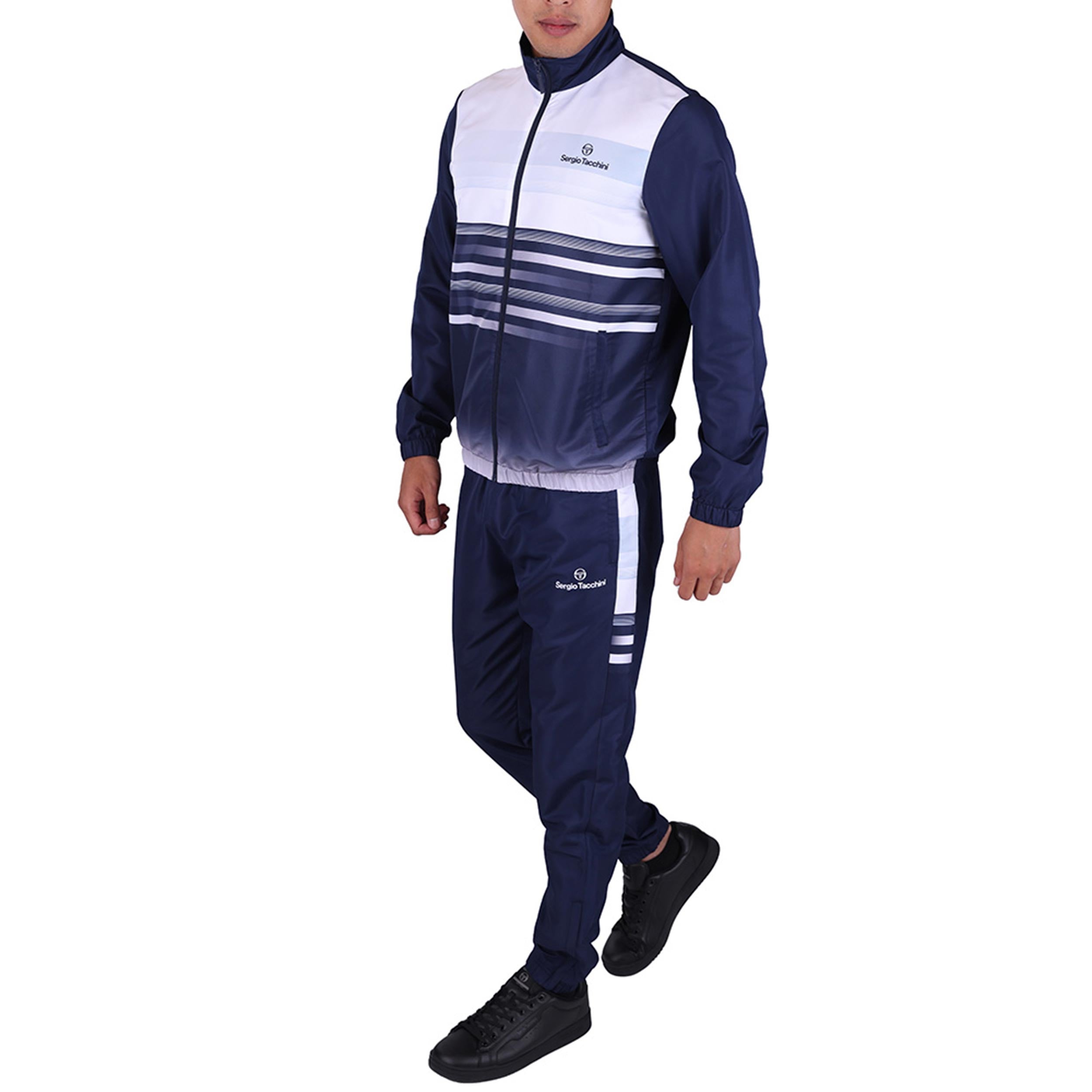 Sergio Tacchini Segnali Dres Mężczyźni - ciemnoniebieski, biały