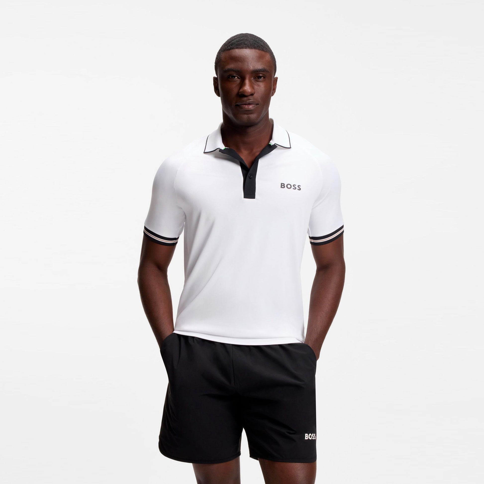 BOSS Serve Polo Mężczyźni-biały