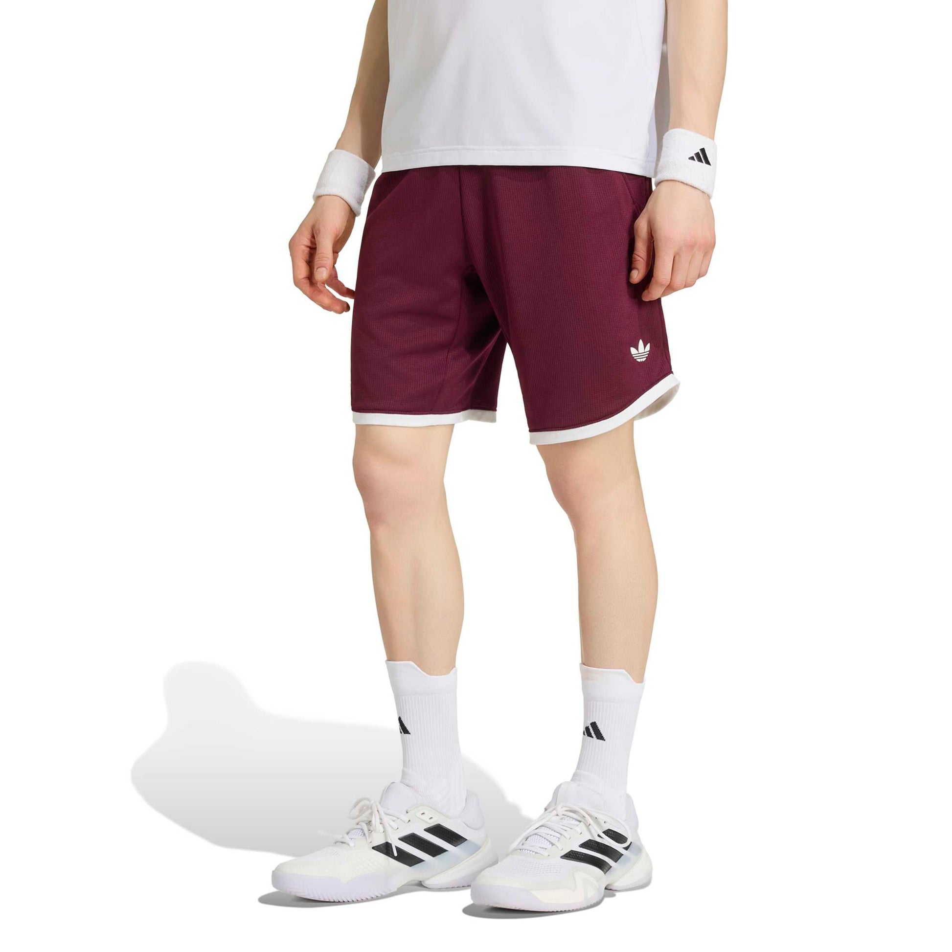 adidas Classics 9Inch Szorty Mężczyźni - czerwone wino, biały