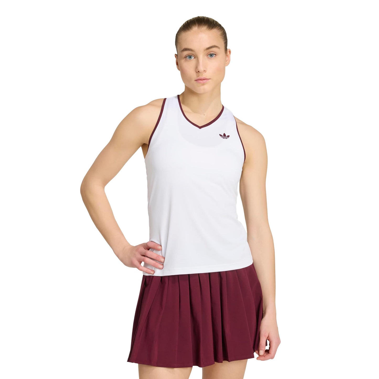 adidas Classics Tank top Kobiety - biały, czerwone wino
