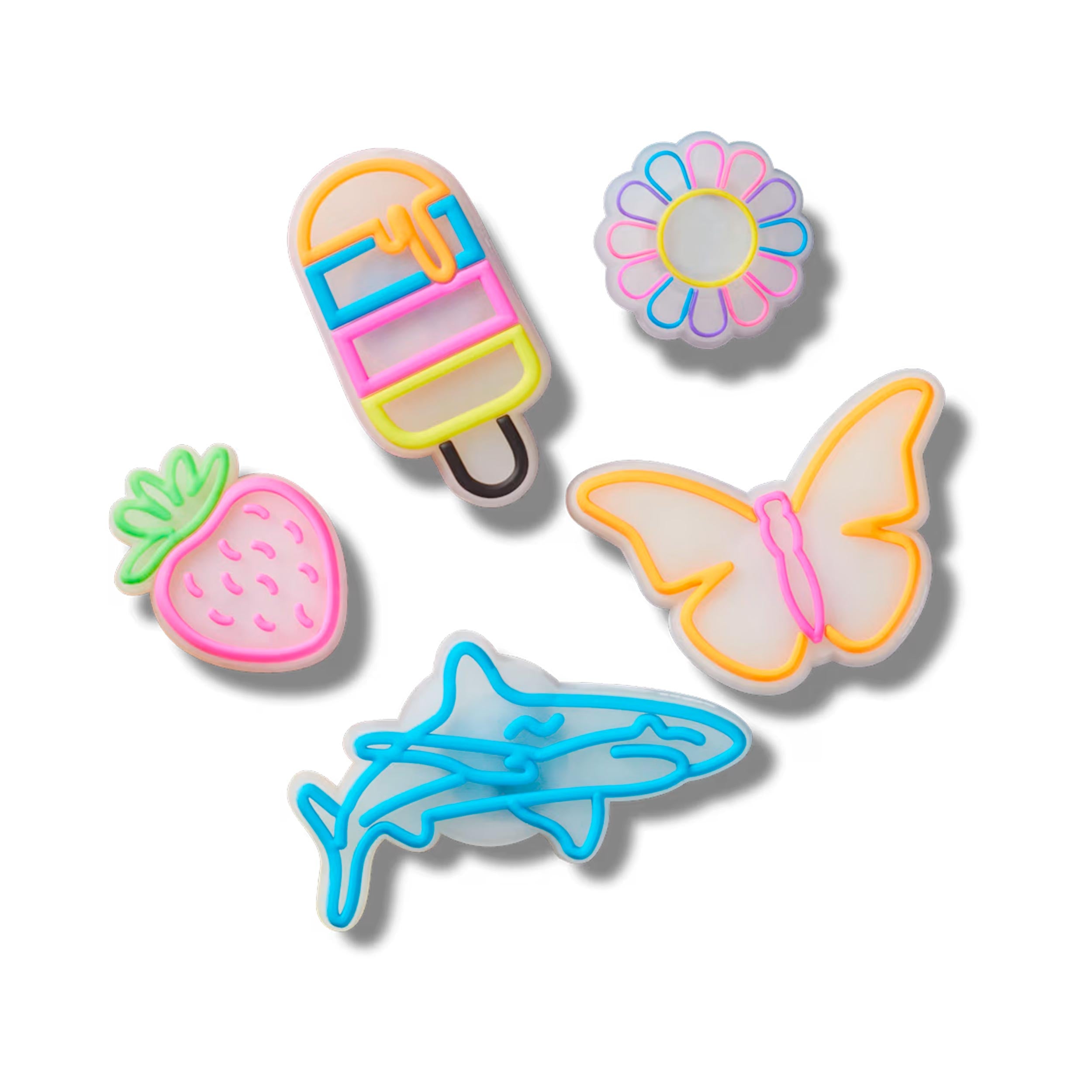 Crocs Lights Up Summer Inne Opakowanie 5 szt. Unisex - turkus, róż