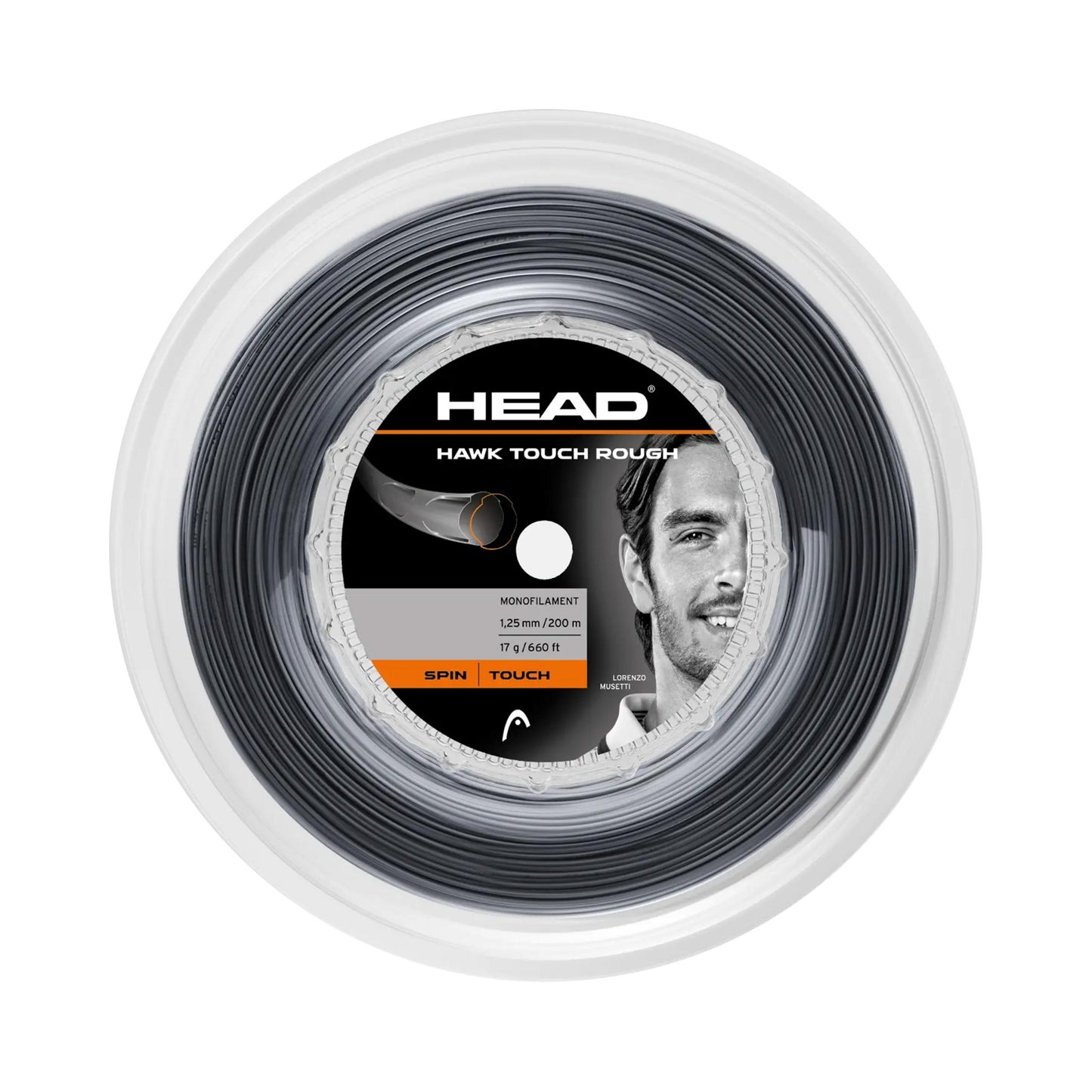 HEAD Hawk Touch Rough Szpula do naciągów 200m - czarny