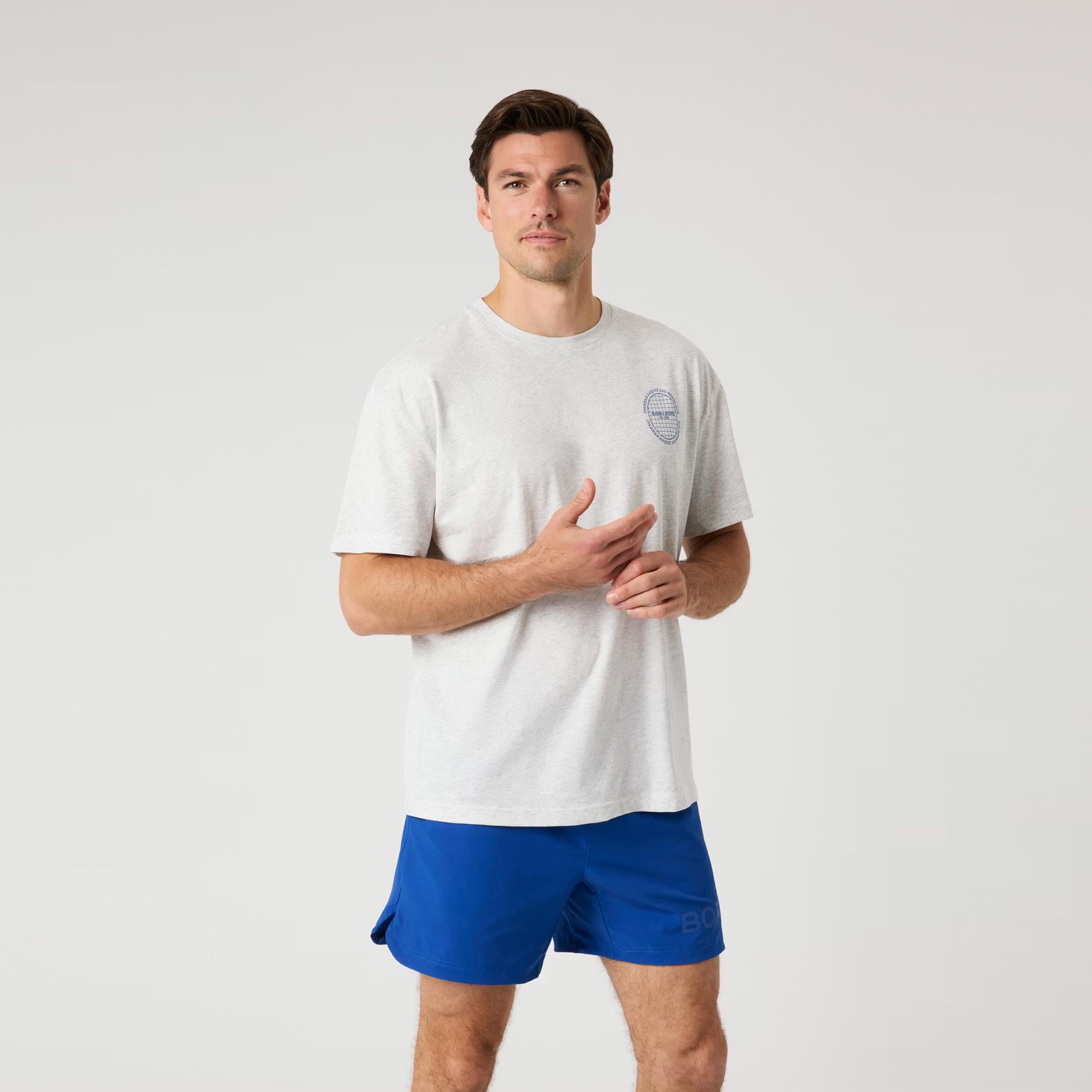 Björn Borg Ace Oversized Koszulka Mężczyźni - jasnoszary