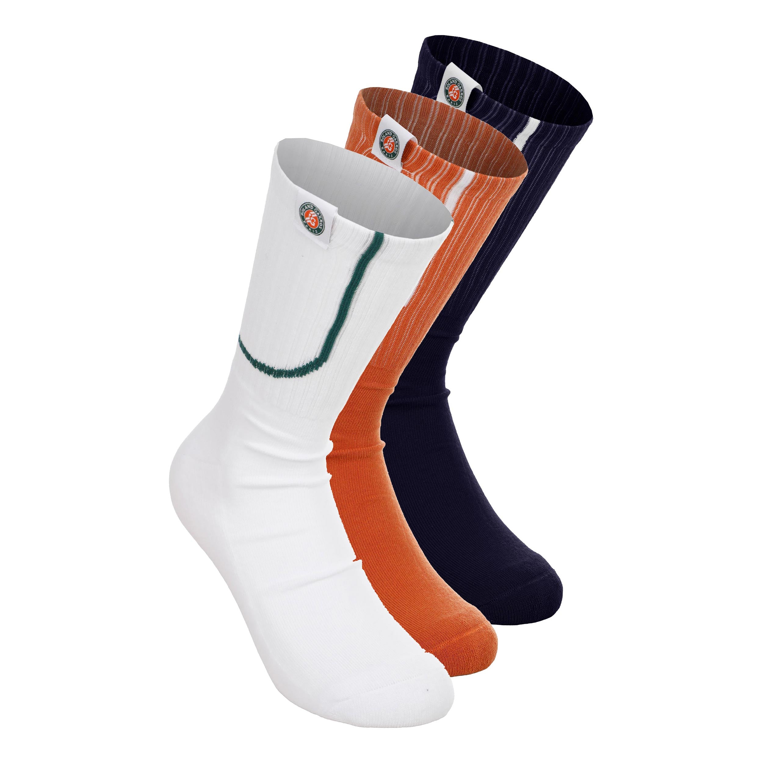 Roland Garros Skarpety tenisowe Opakowanie 3 szt. Unisex - biały, ciemnoniebieski