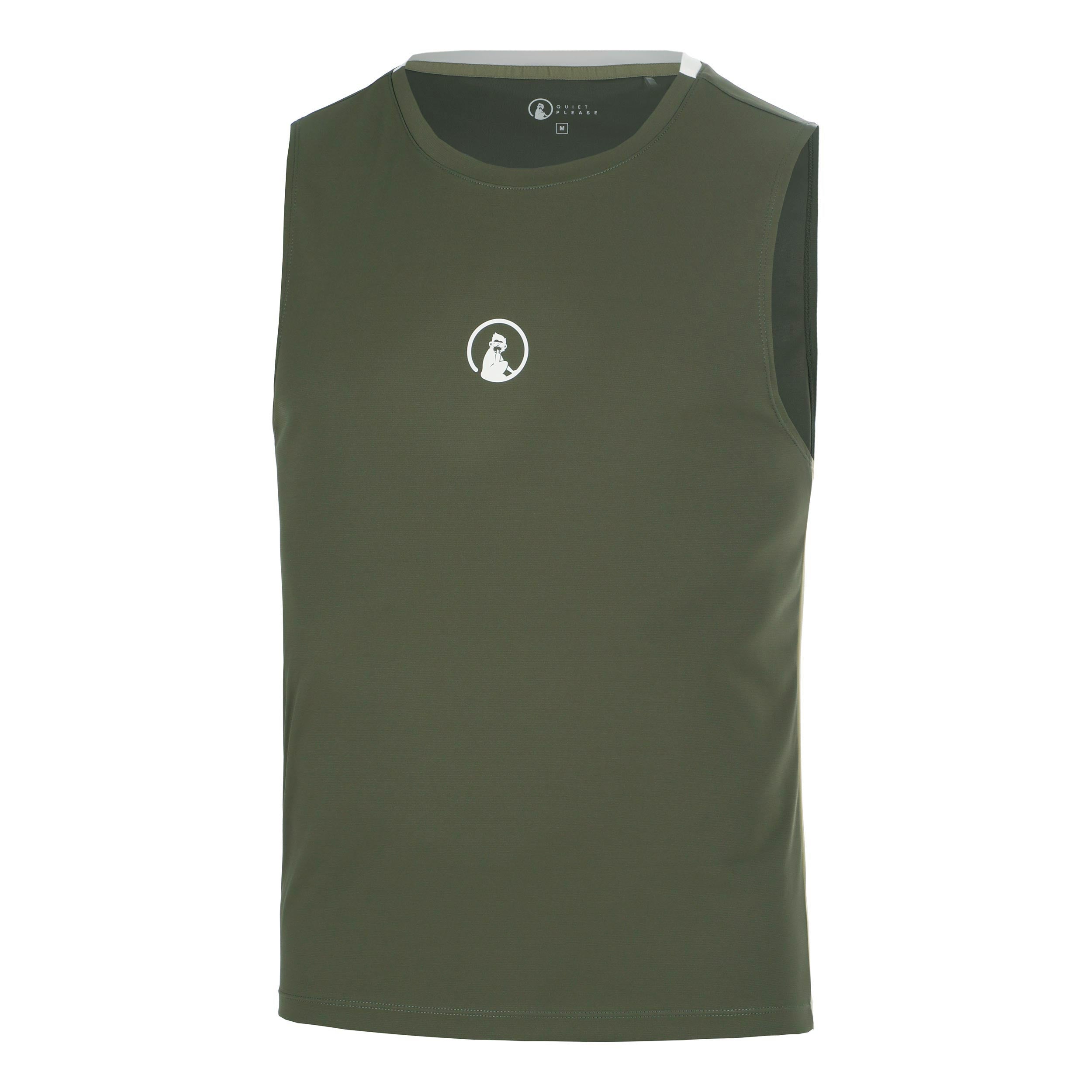 Quiet Please Memories Winner Tech Tank top Mężczyźni - ciemnozielony