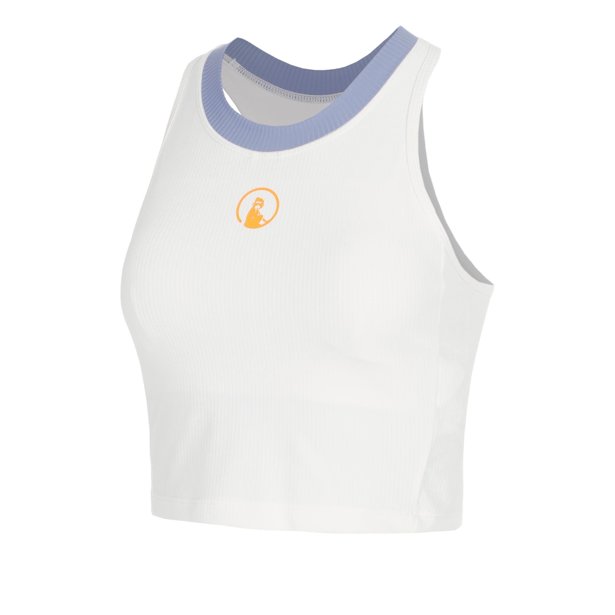 Quiet Please Glow Rib Crop Tank top Kobiety - krem