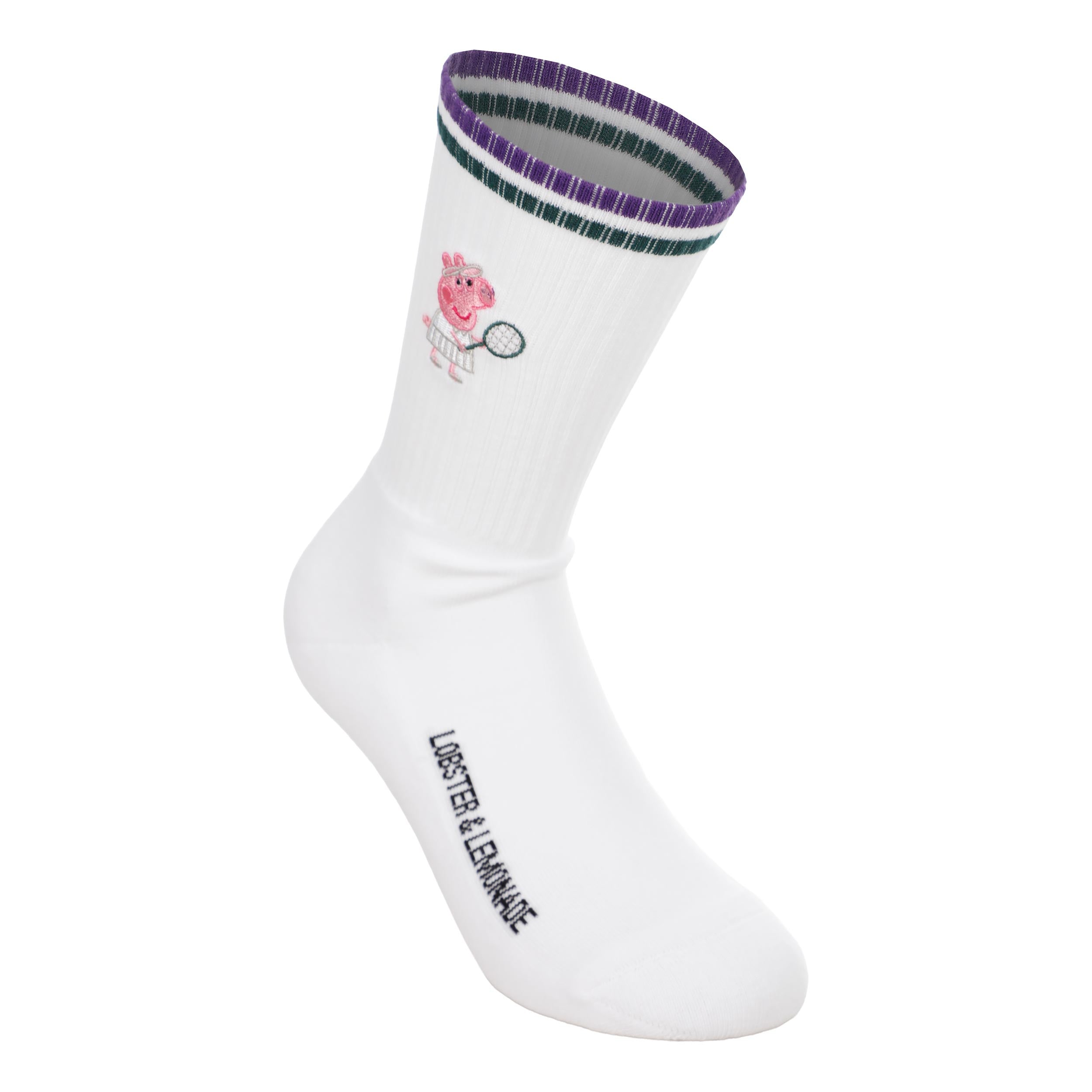 Lobster & Lemonade Peppa Pig Tennis – ’90 Sport Skarpety sportowe Unisex - biały