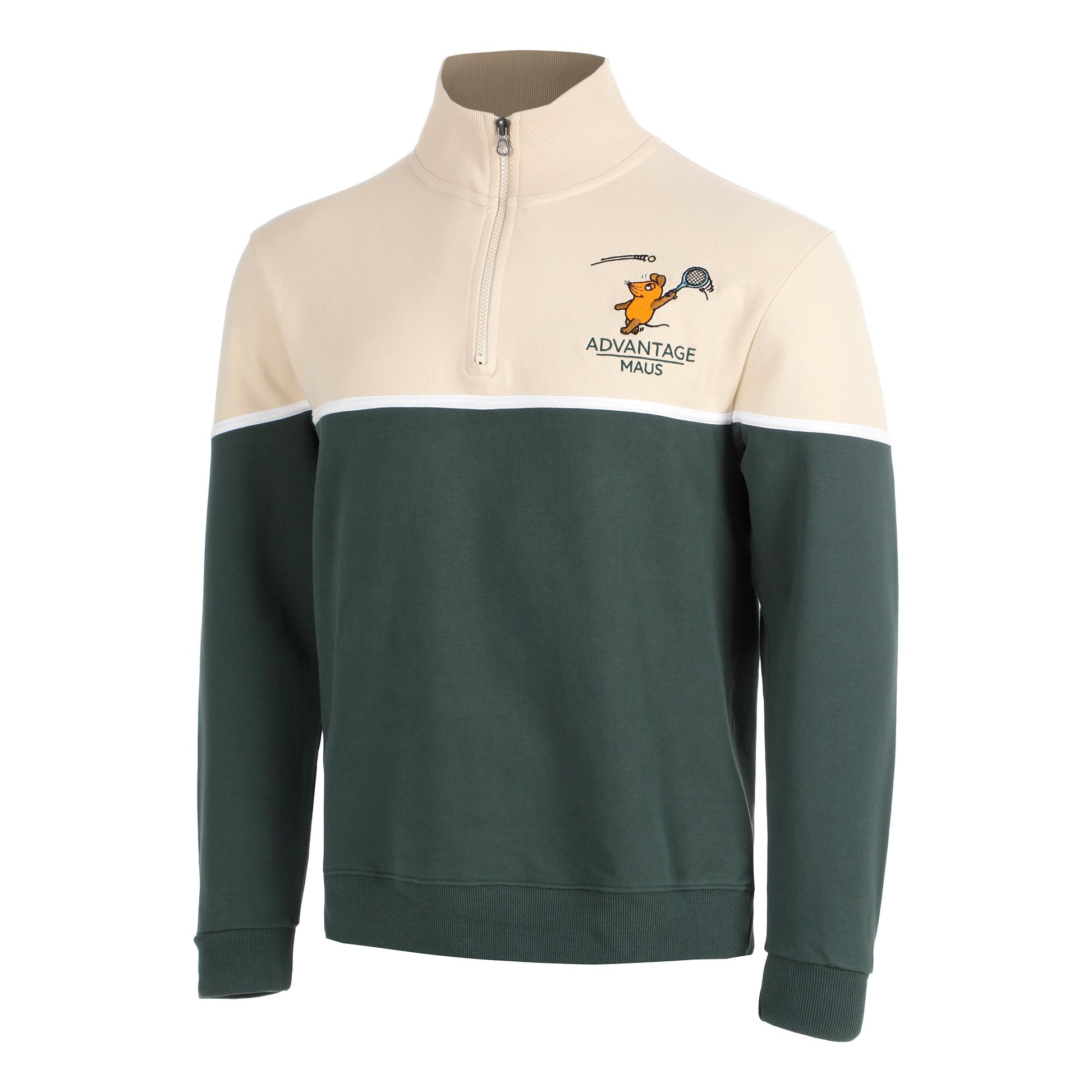 Lobster & Lemonade Maus Tennis Bluza Unisex - krem, zieleń