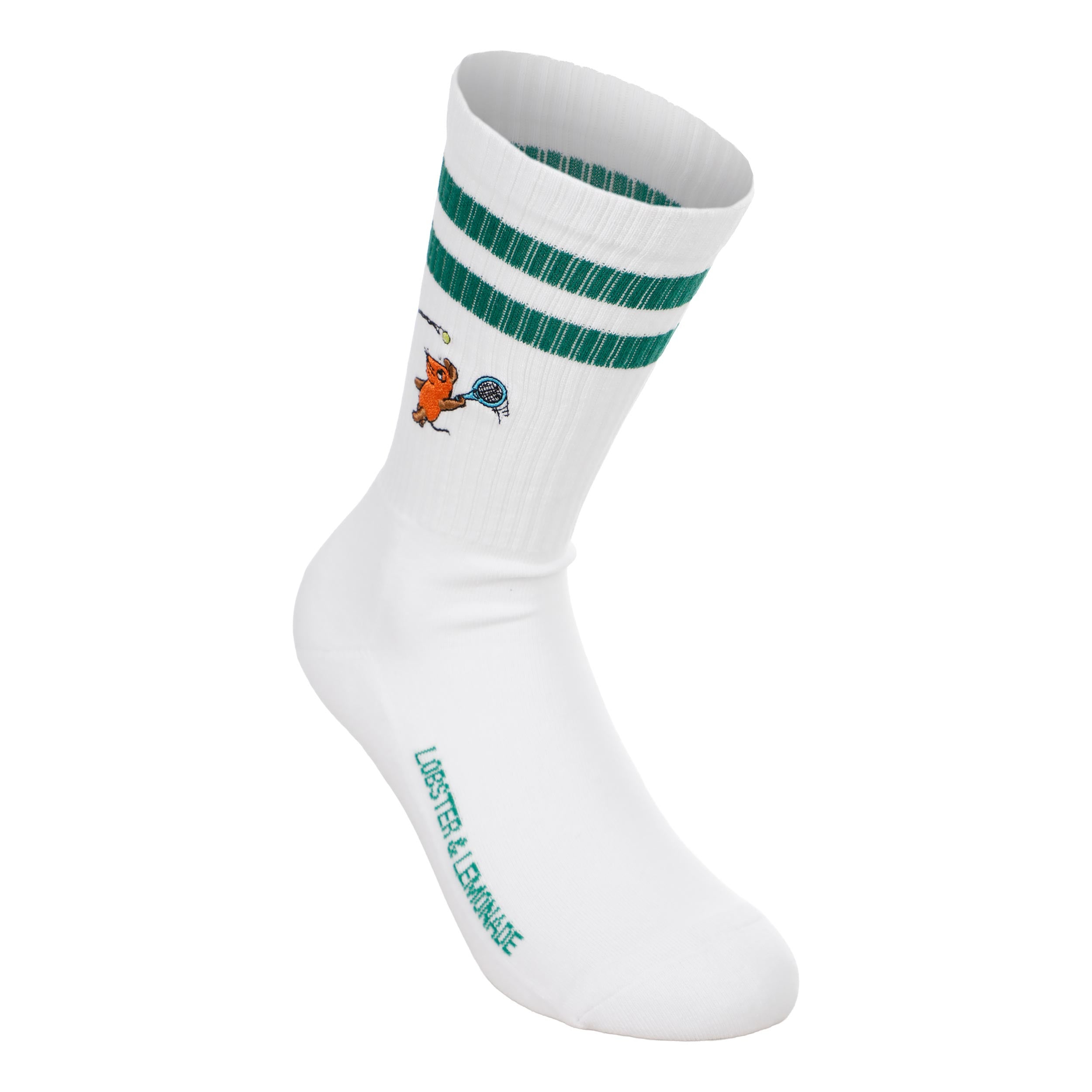 Lobster & Lemonade Maus Tennis Skarpety sportowe Unisex - biały, zieleń