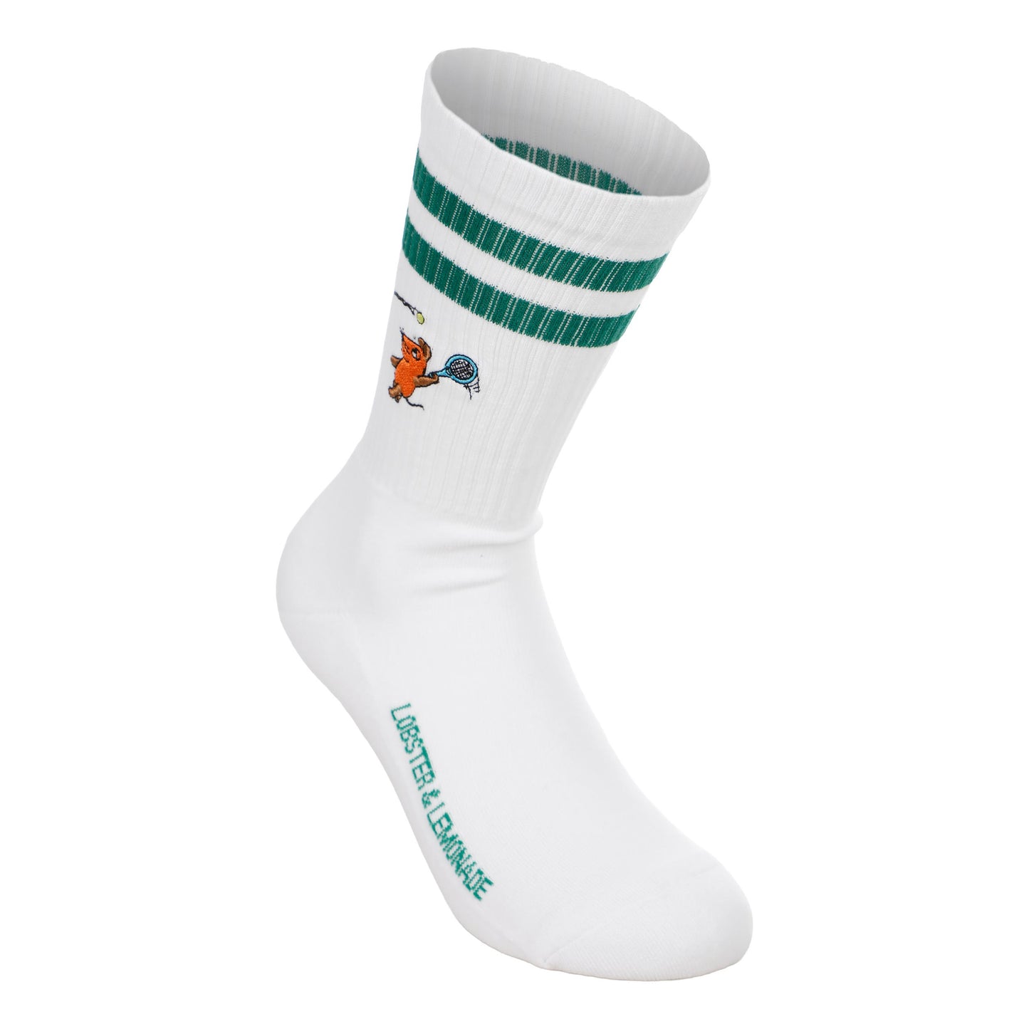 Lobster & Lemonade Maus Tennis Skarpety sportowe Unisex - biały, zieleń