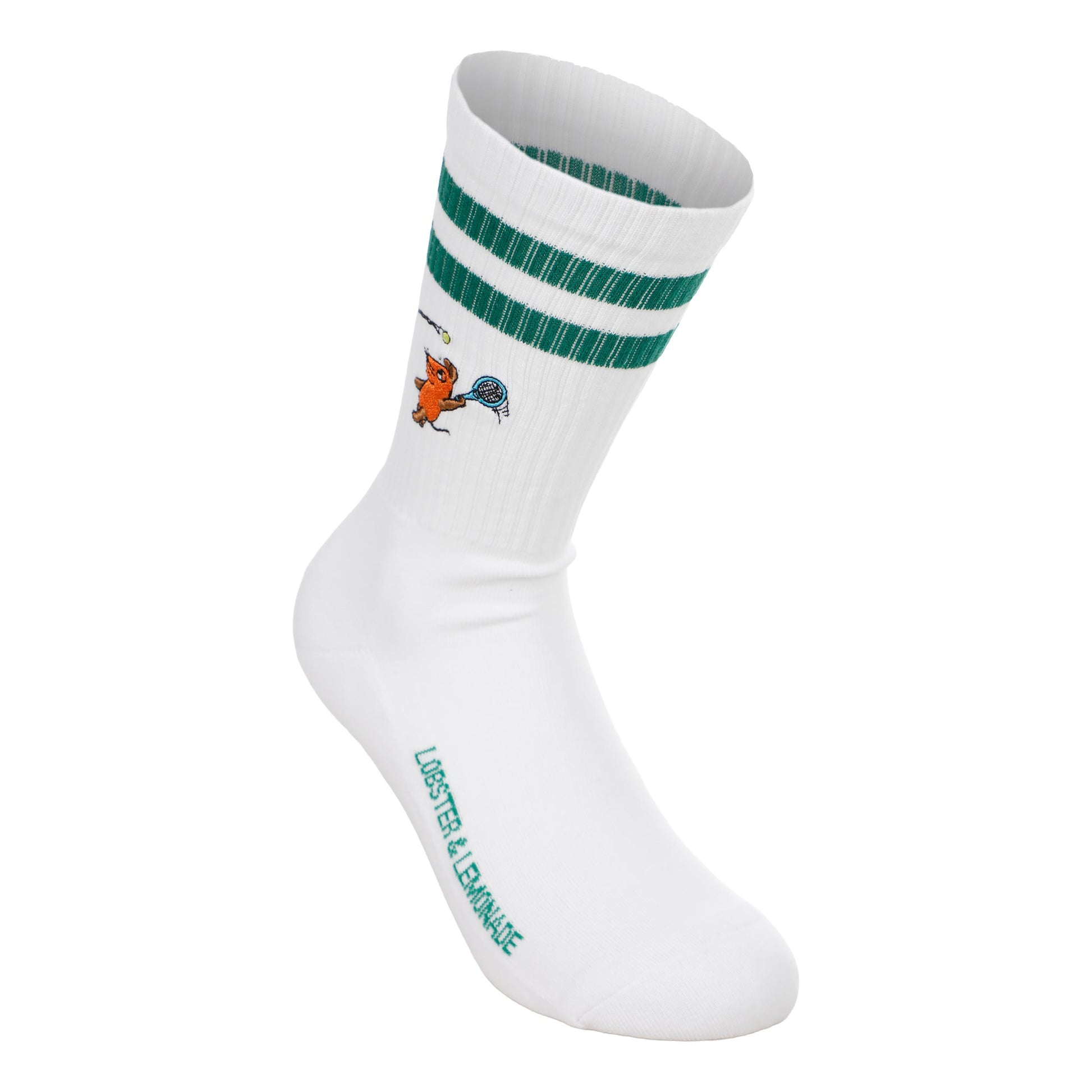 Lobster & Lemonade Maus Tennis Skarpety sportowe Unisex - biały, zieleń
