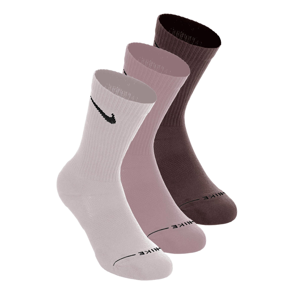 Nike Crew Skarpety tenisowe Opakowanie 3 szt. Unisex - krem, ciemnoróżowy
