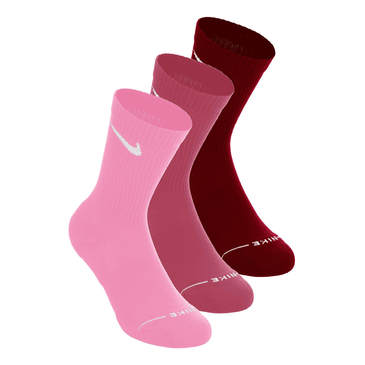 Nike Crew Skarpety tenisowe Opakowanie 3 szt. Unisex - czerwony, róż