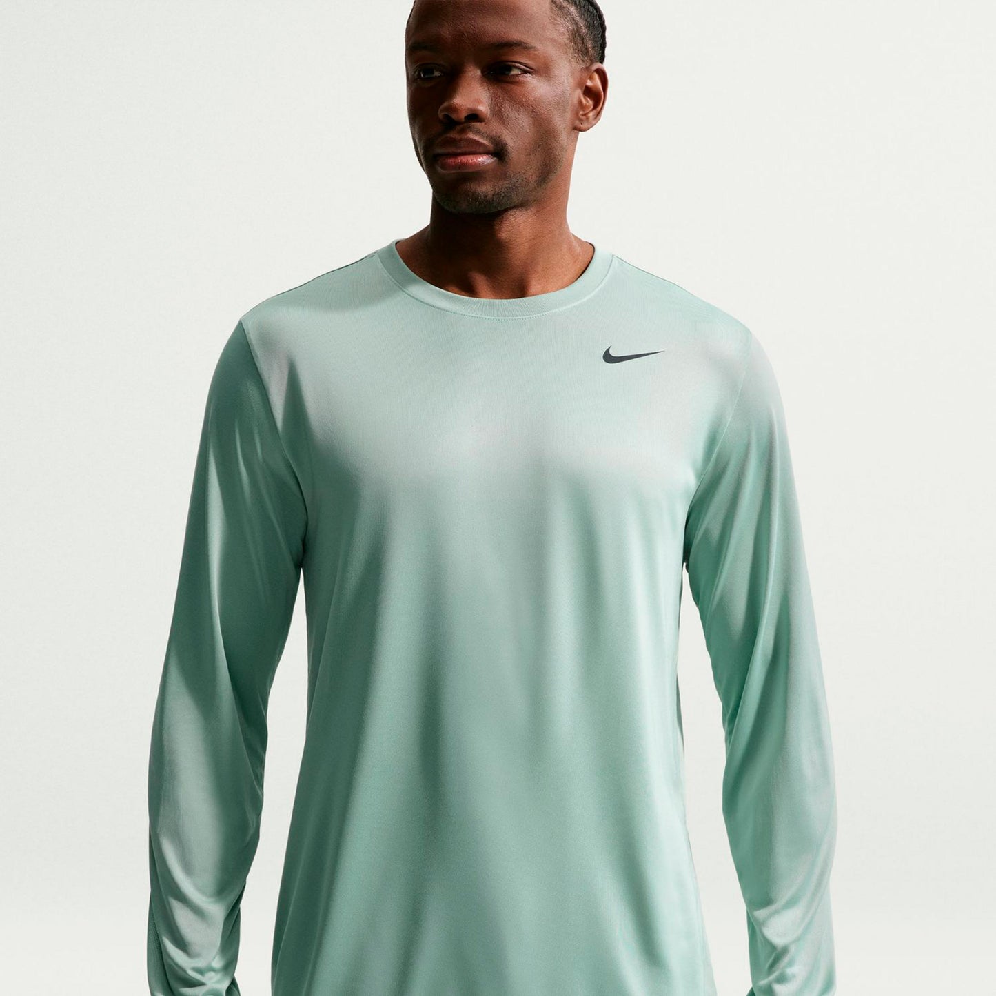 Nike Dri-Fit Długi Rękaw Mężczyźni - złamana biel, czarny