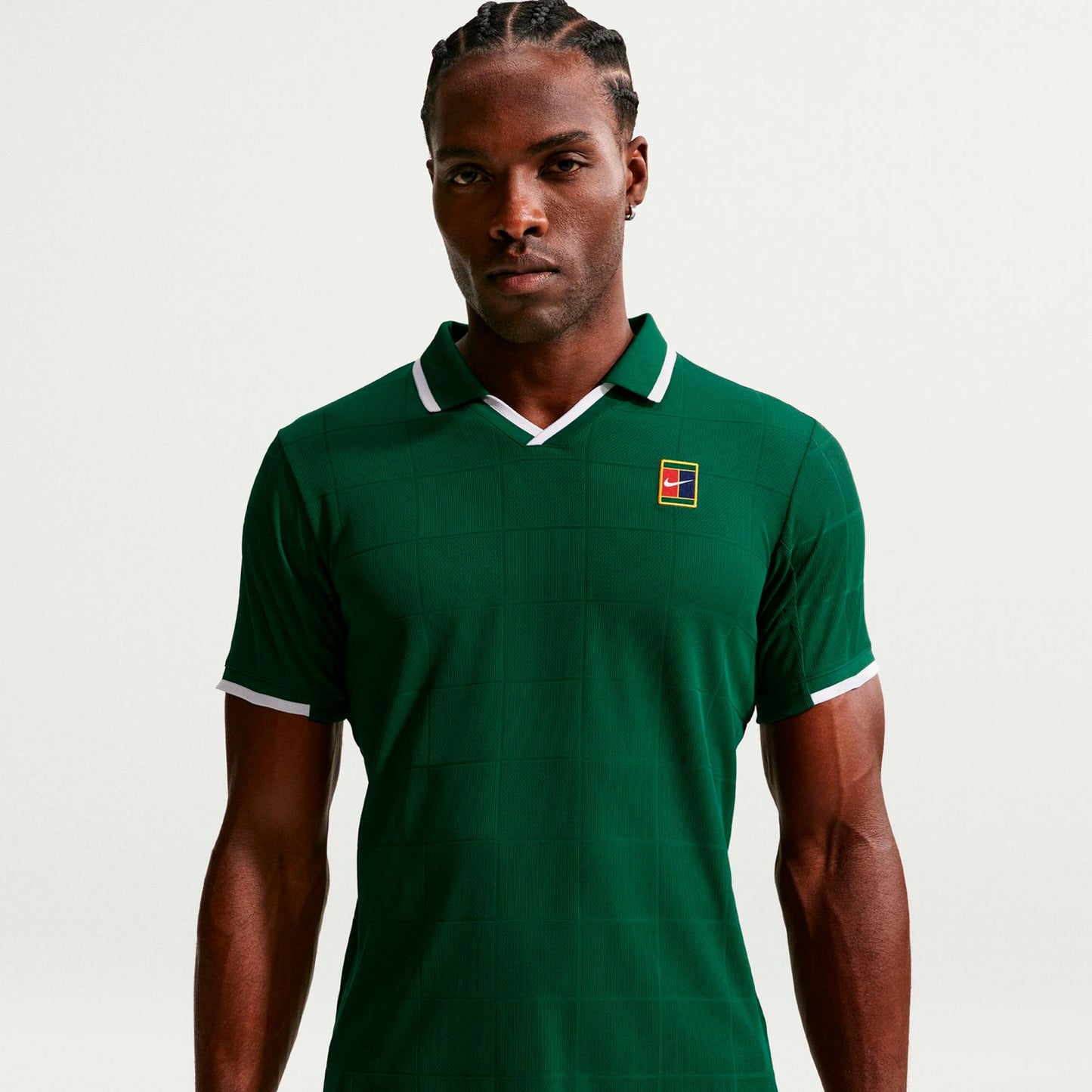 Nike Court Dri-Fit Advantage Slam Polo Mężczyźni - ciemnozielony