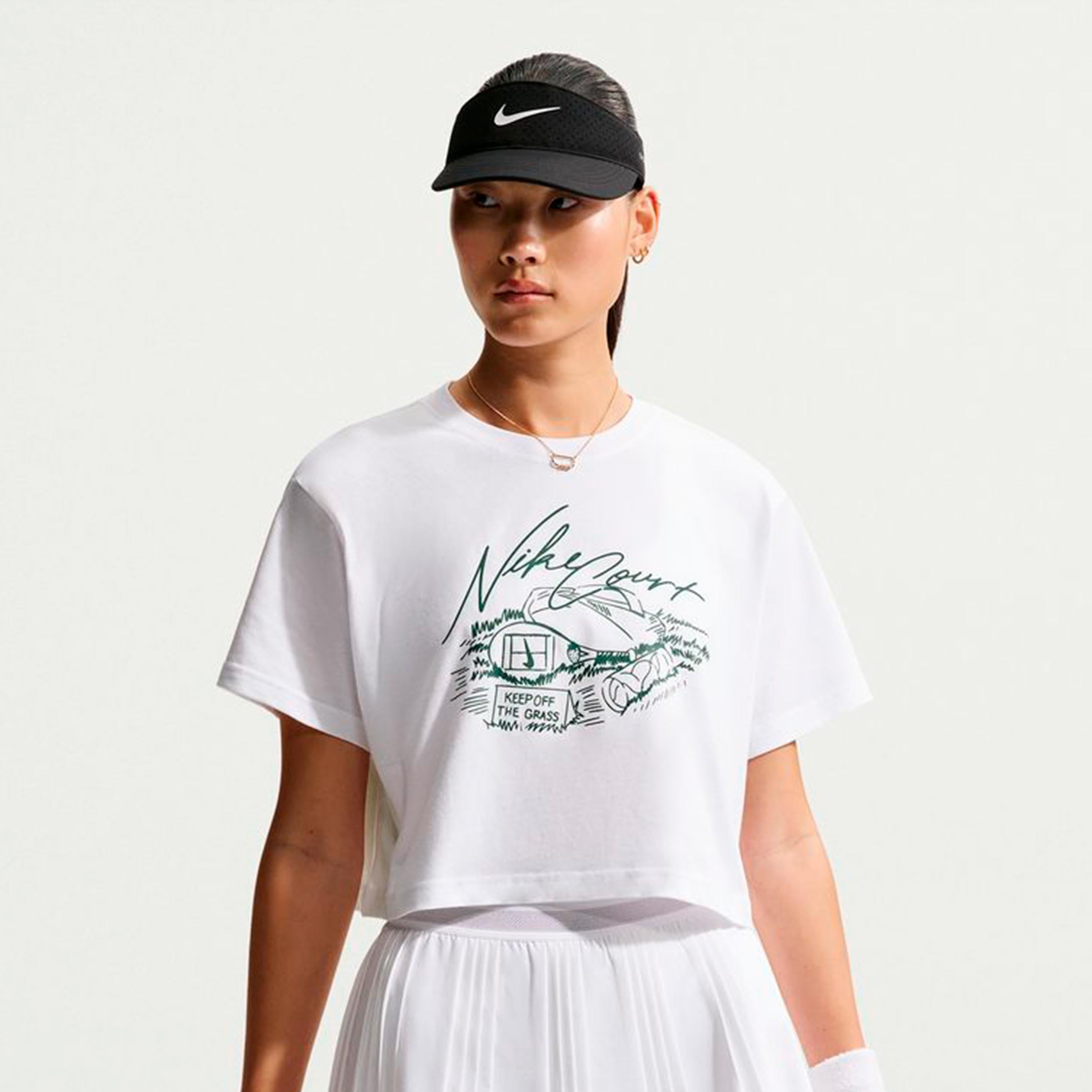 Nike Slam Crop Koszulka Kobiety - biały