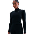 One Dri-Fit Quarter Zip Długi Rękaw Kobiety - czarny