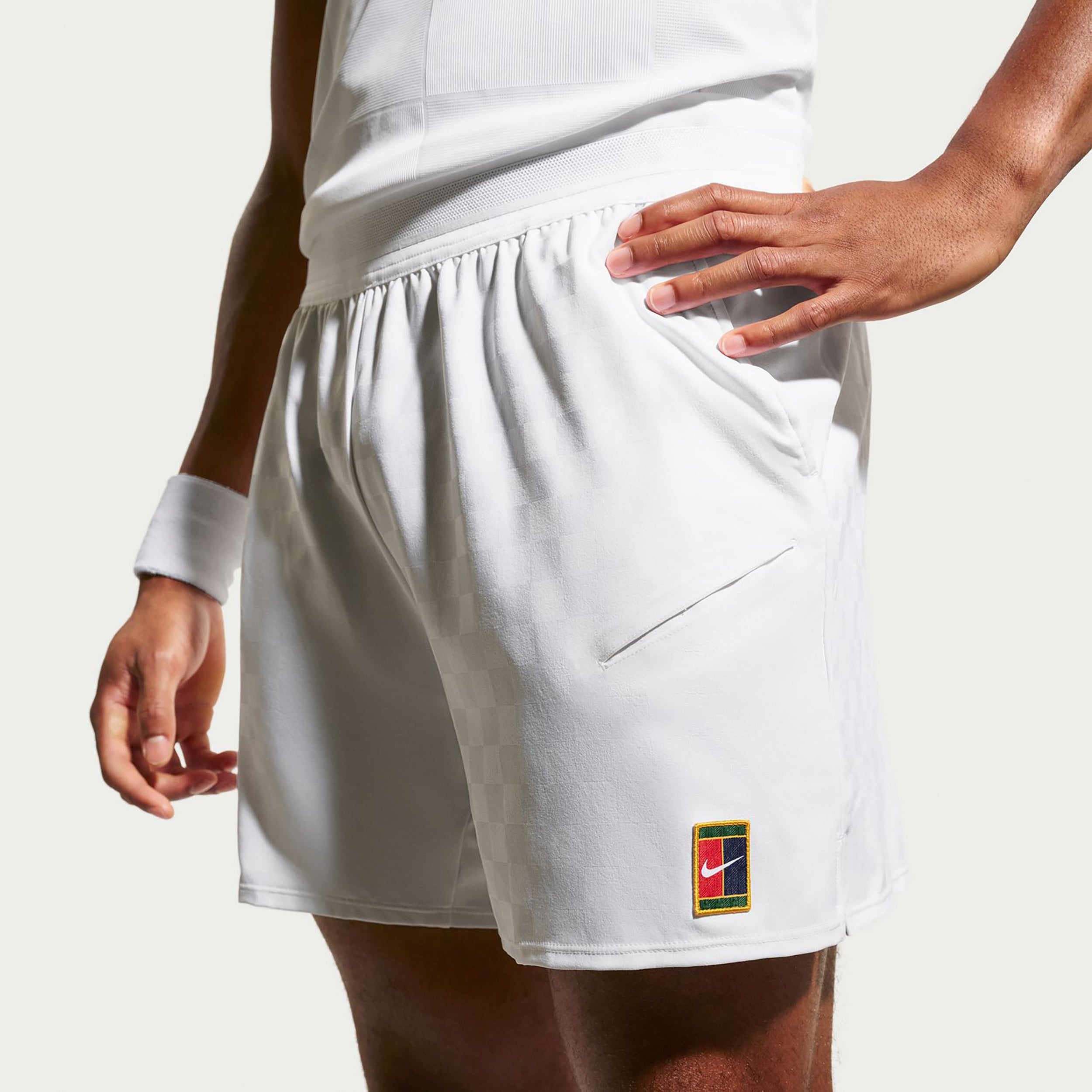Nike Court Dri-Fit Slam Szorty Mężczyźni - biały