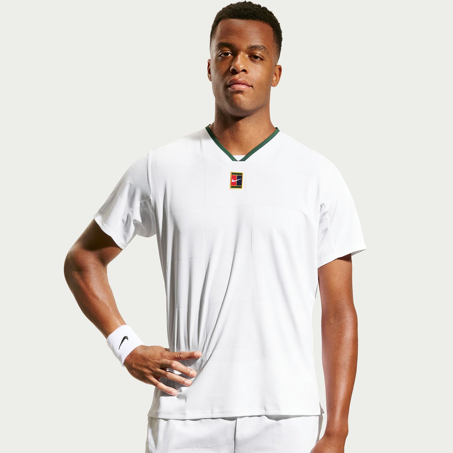 Nike Court Dri-Fit Advantage Slam Koszulka Mężczyźni - biały, zieleń