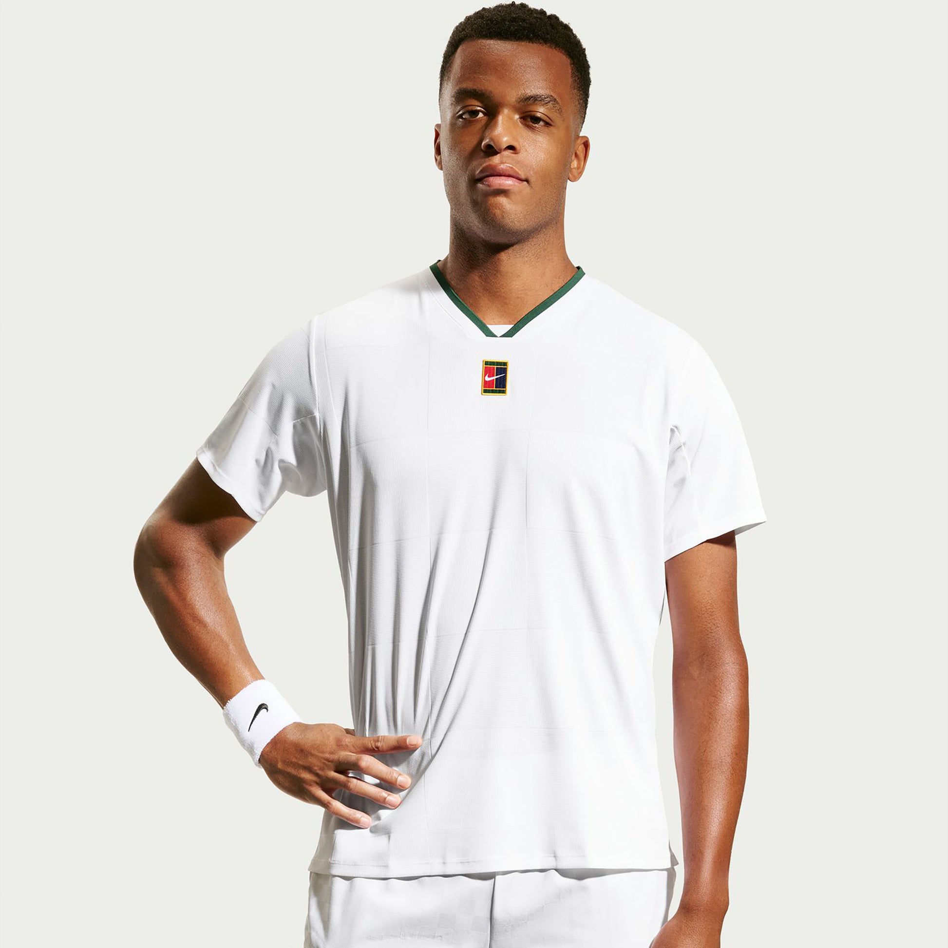 Nike Court Dri-Fit Advantage Slam Koszulka Mężczyźni - biały, zieleń