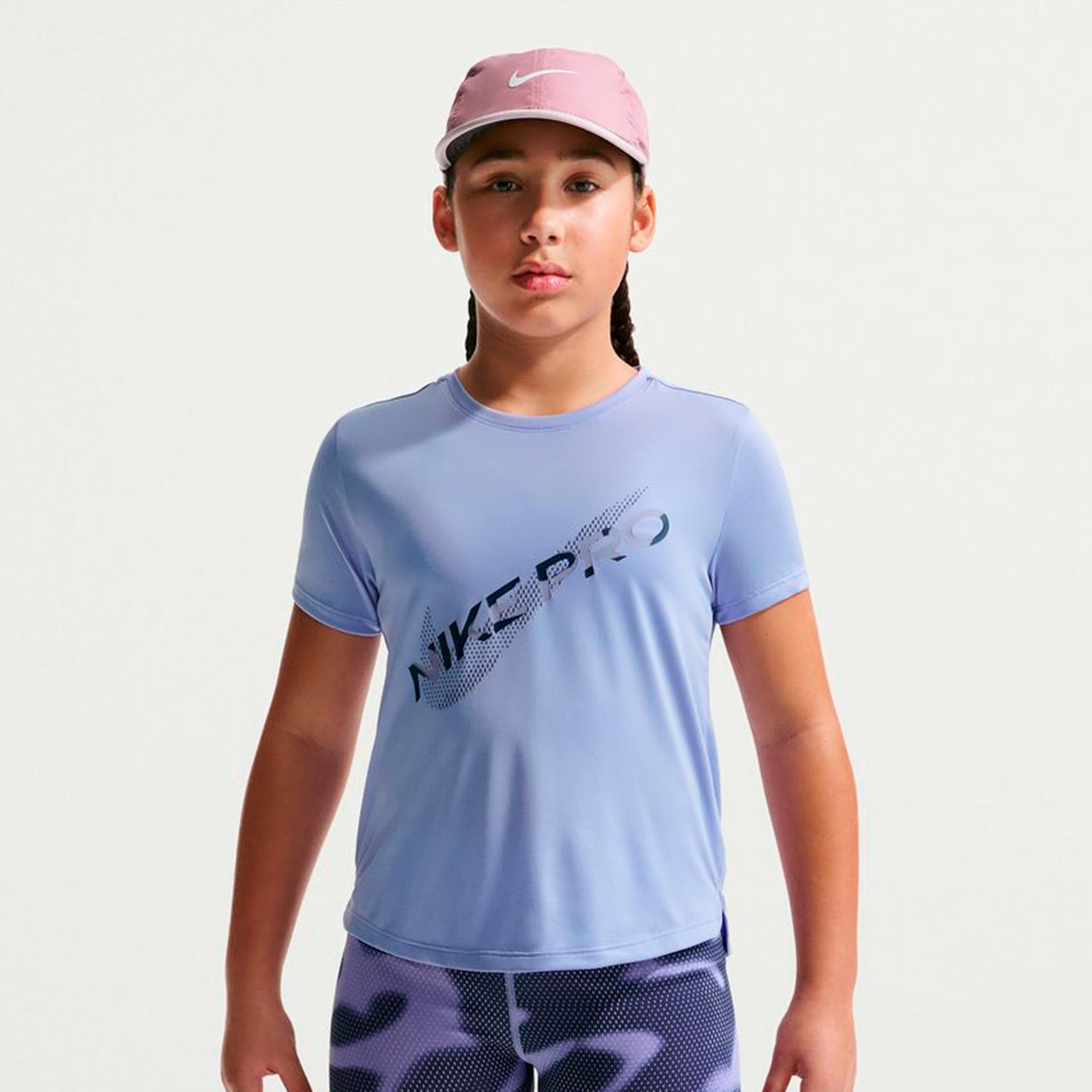 Nike Pro Dri-Fit Koszulka Dziewczynki - liliowy