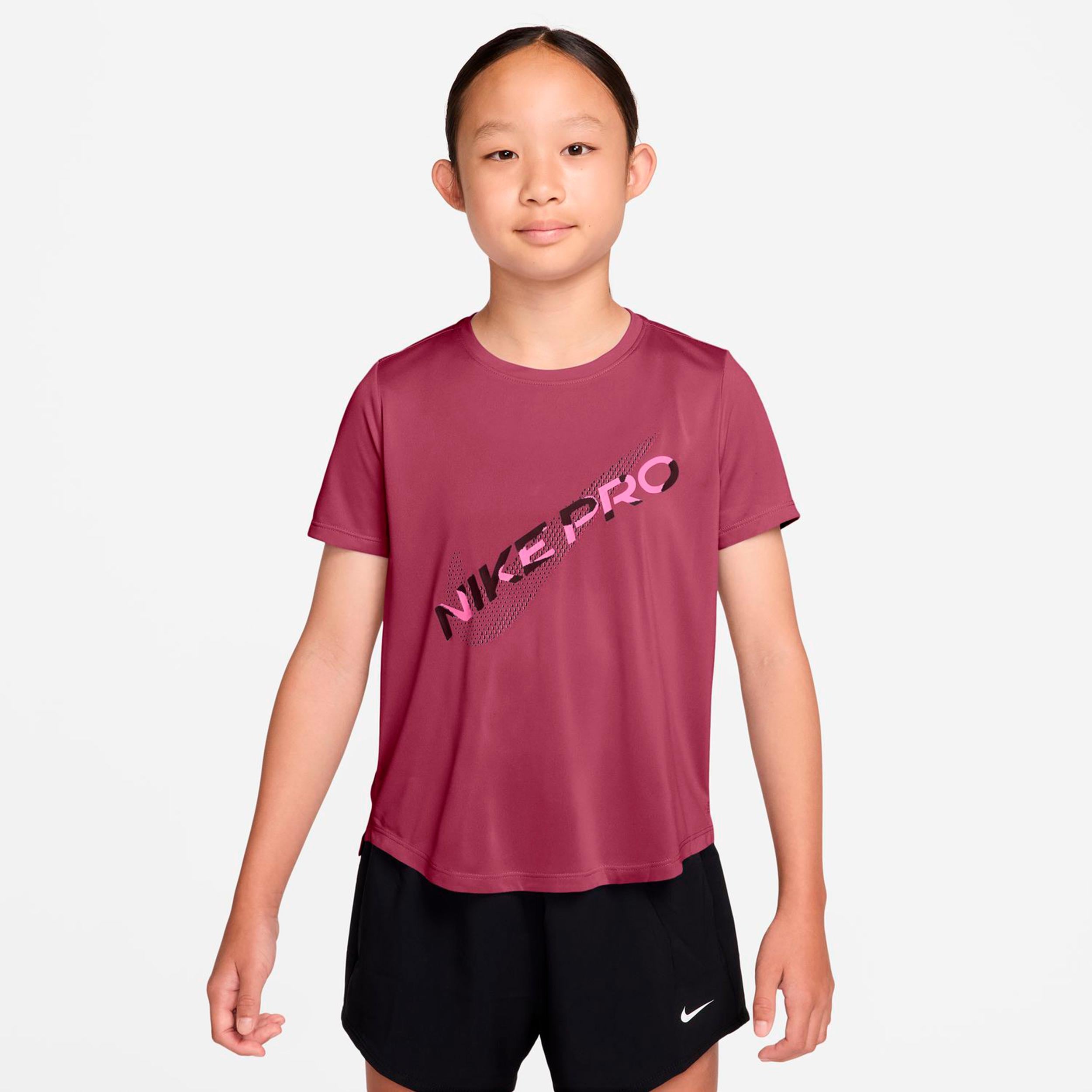 Nike Pro Dri-Fit Koszulka Dziewczynki - jagoda