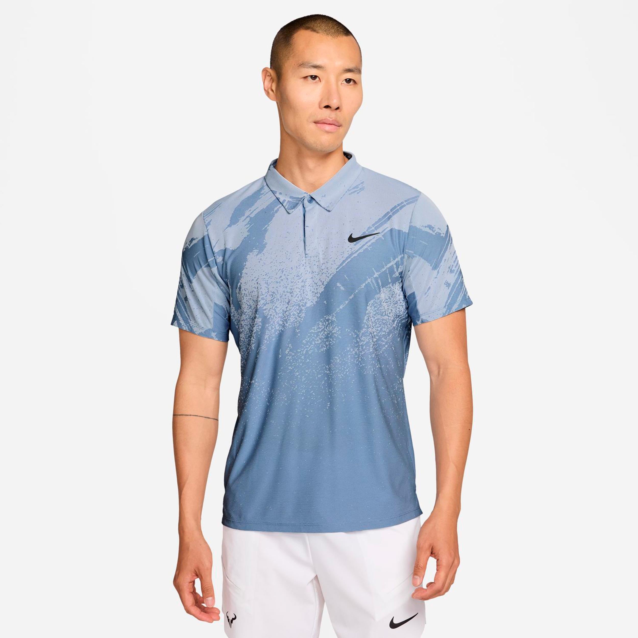 Nike Jannik Sinner Court Dri-Fit Advantage Slam Polo Mężczyźni - petrolowy, jasnoniebieski