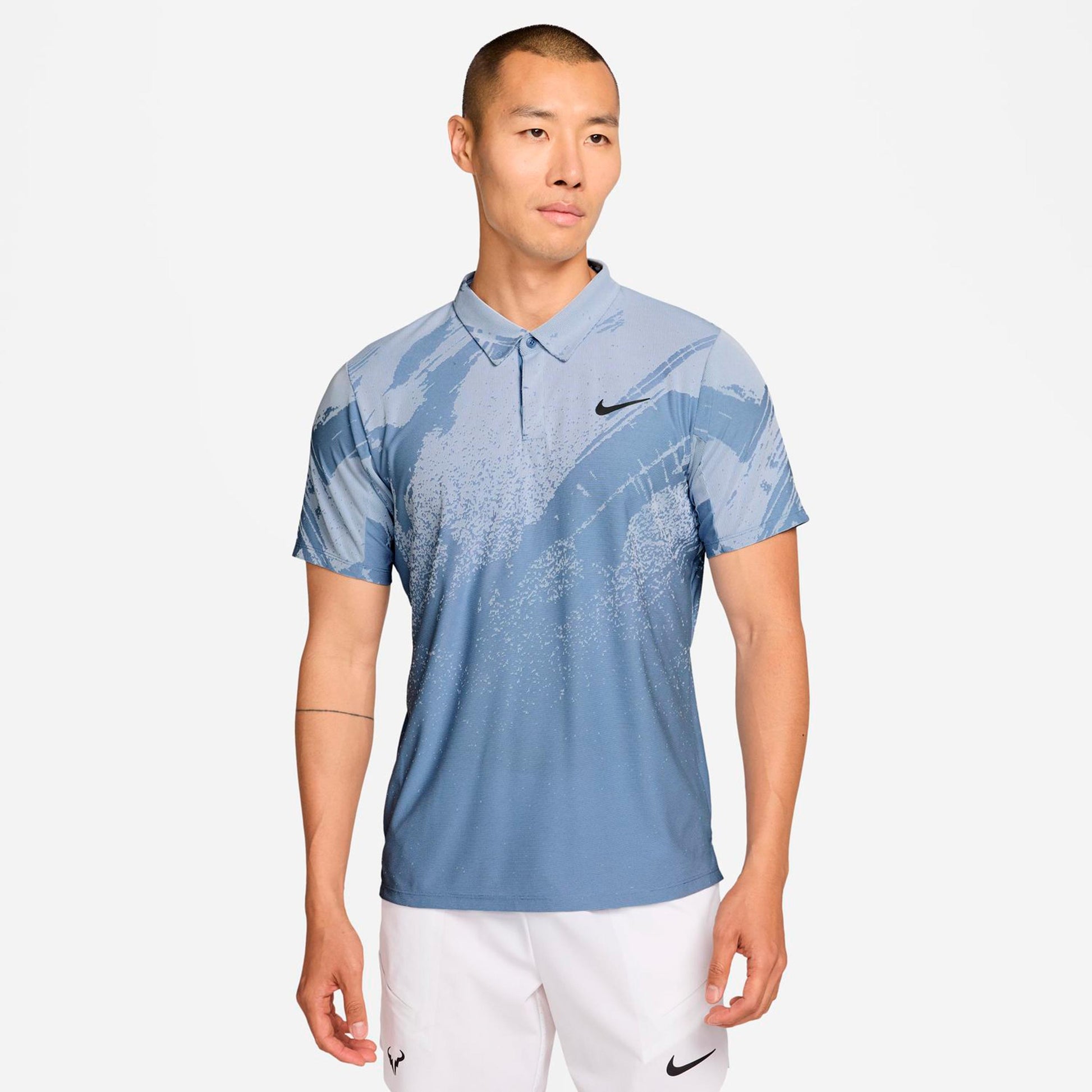 Nike Jannik Sinner Court Dri-Fit Advantage Slam Polo Mężczyźni - petrolowy, jasnoniebieski
