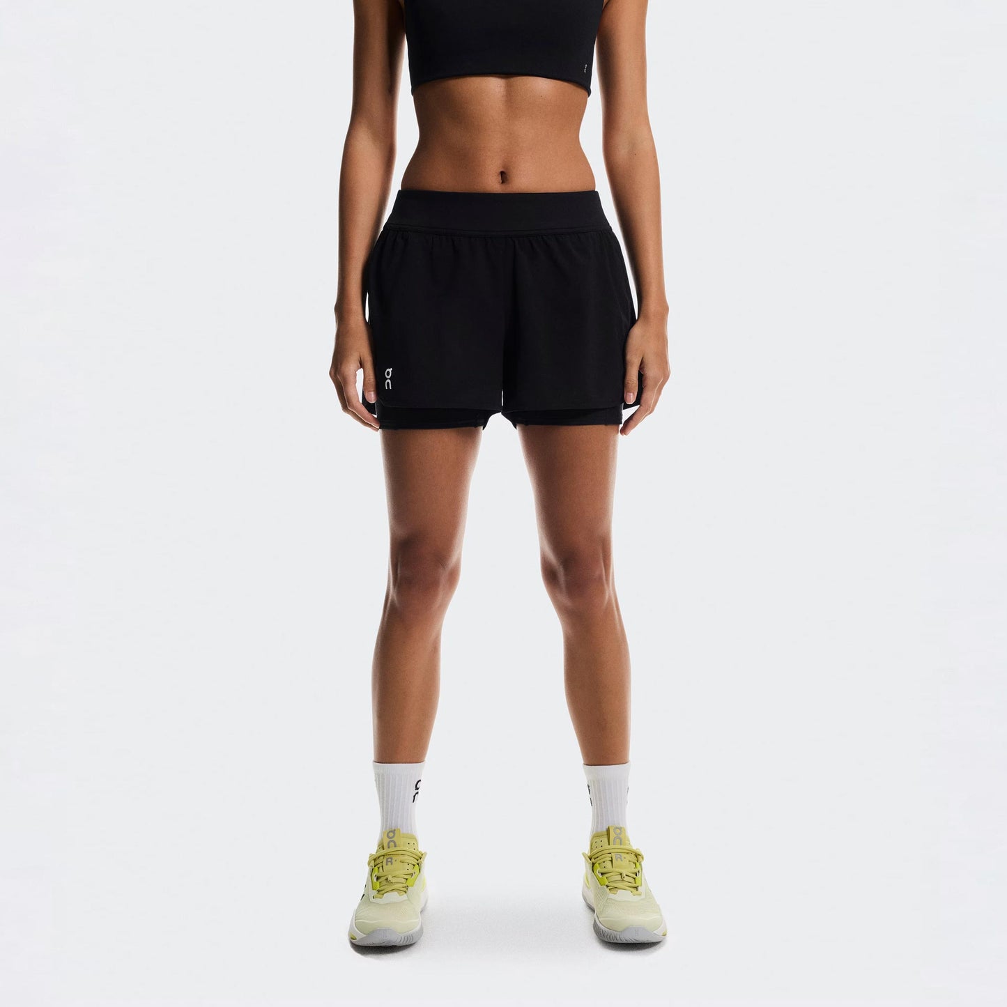 On 3" Court Shorts 2-in-1 Szorty Kobiety - czarny